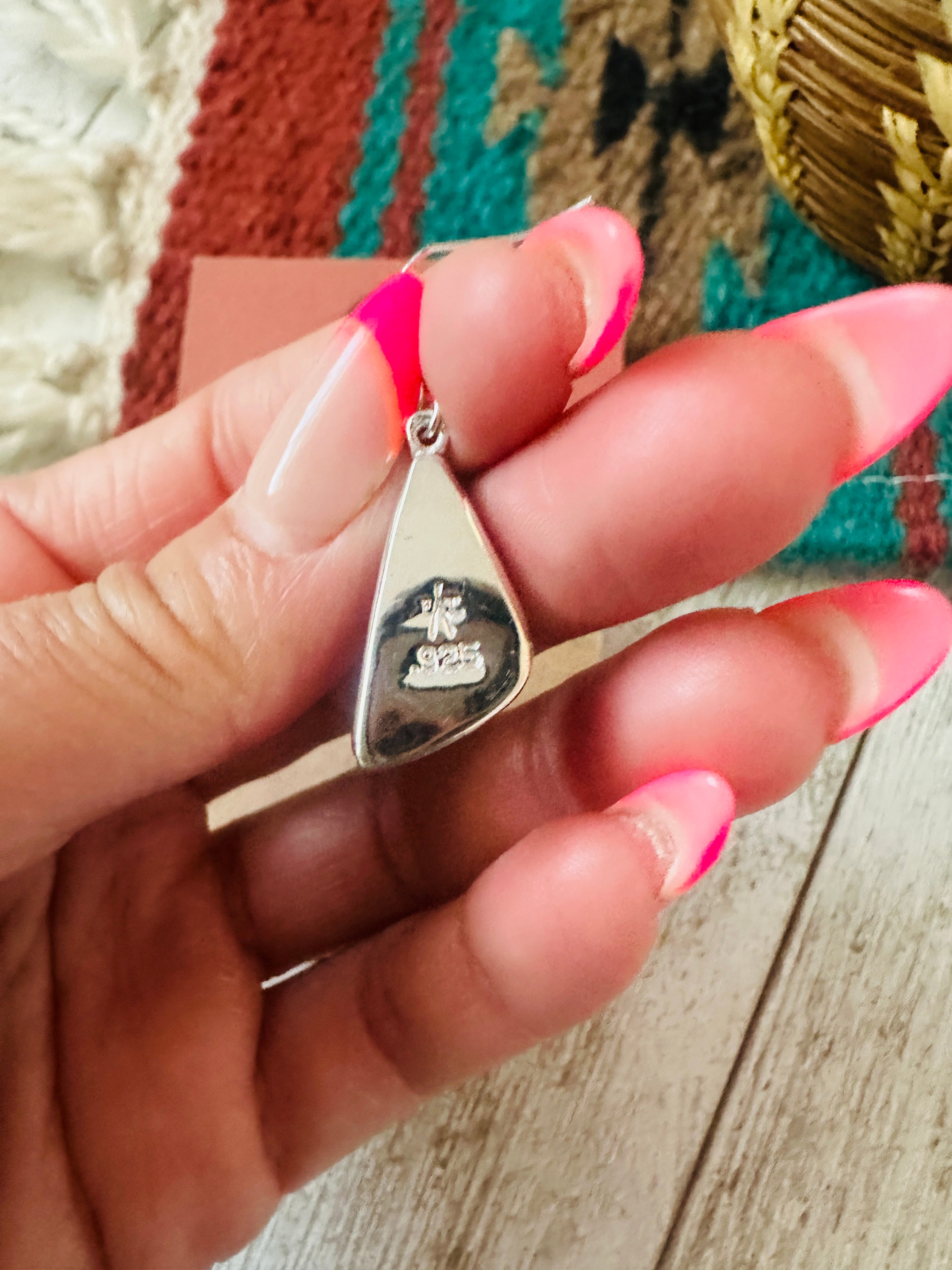 Handcrafted Cotton Candy and Sterling Silver Inlay Dangle Earrings