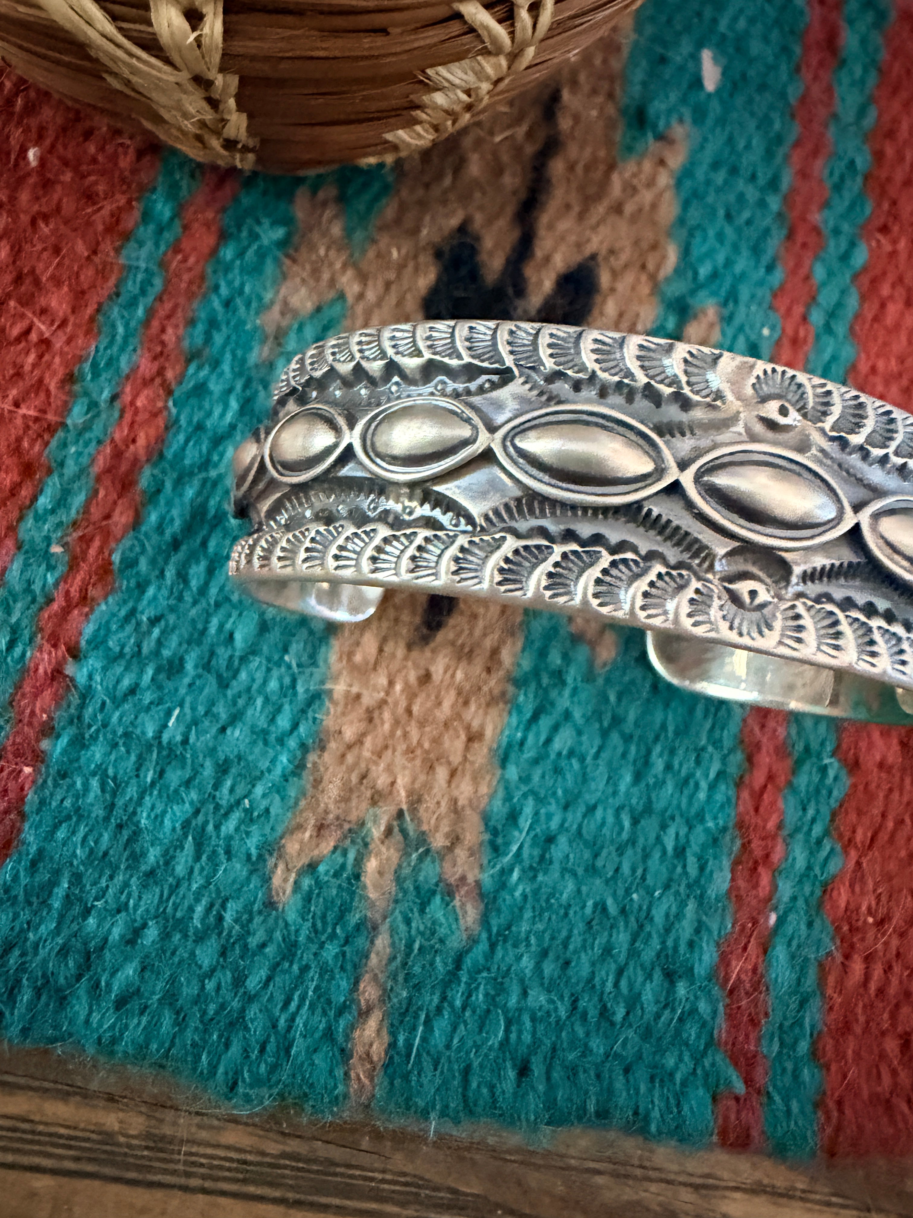 Handcrafted Sterling Silver Cuff Bracelet by Roland Dixson