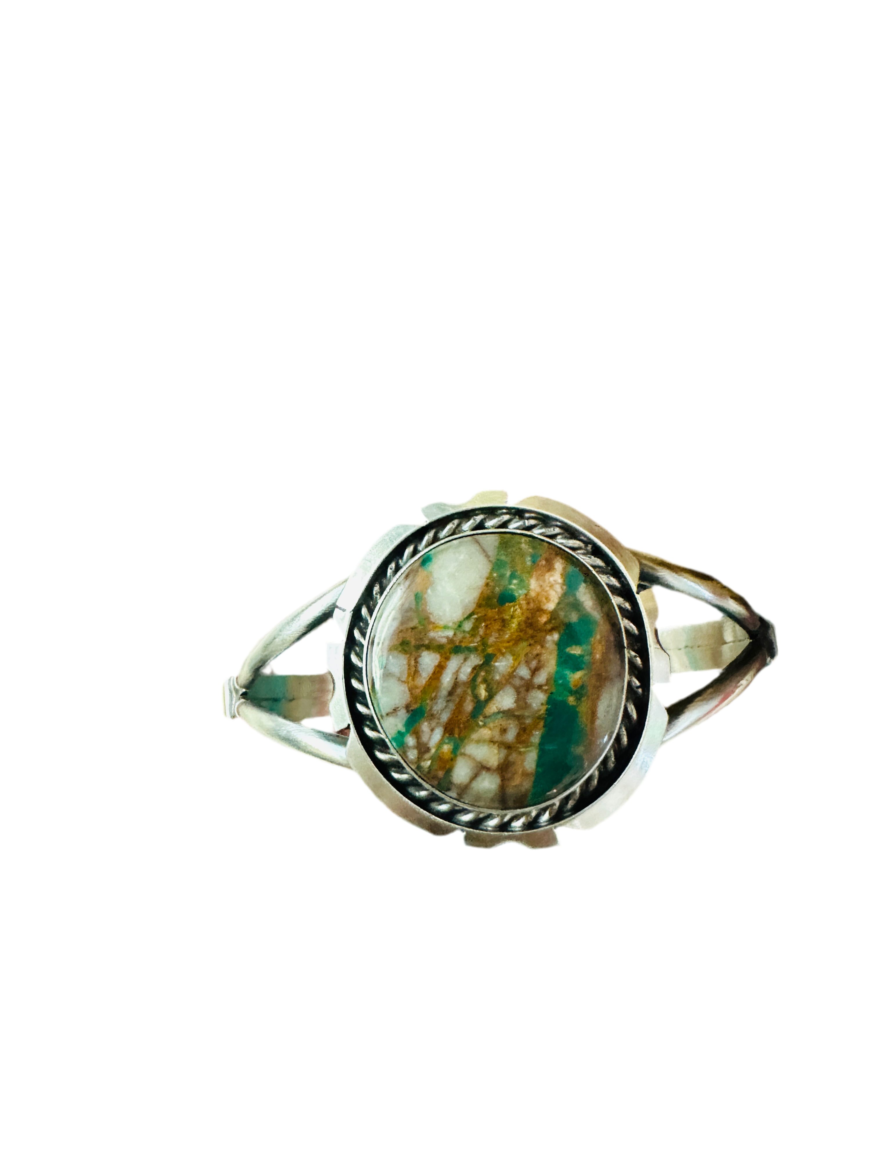 Handcrafted Sterling Silver & Royston Turquoise Cuff Bracelet