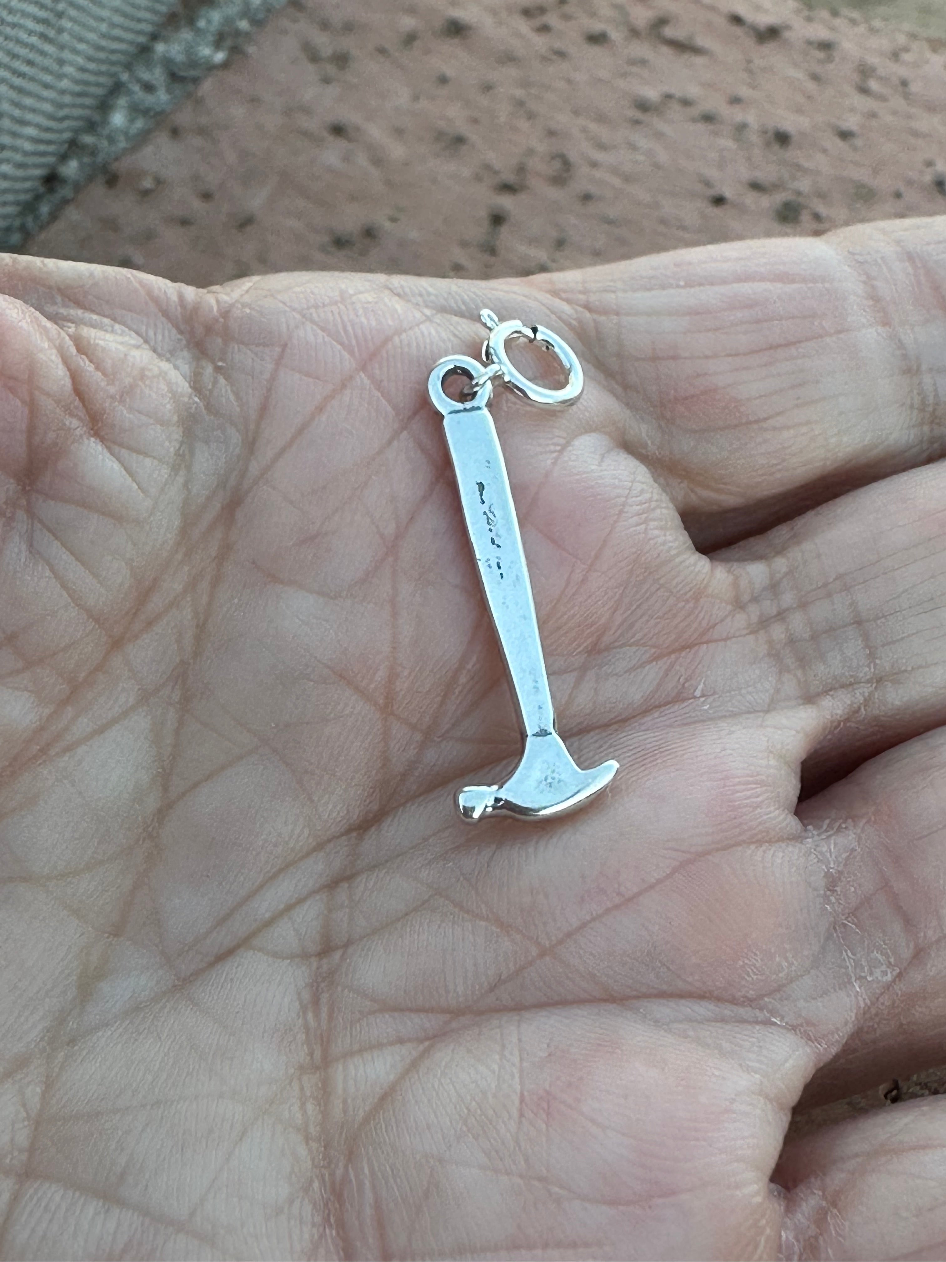 Navajo Crafted Sterling Silver Hammer Charm