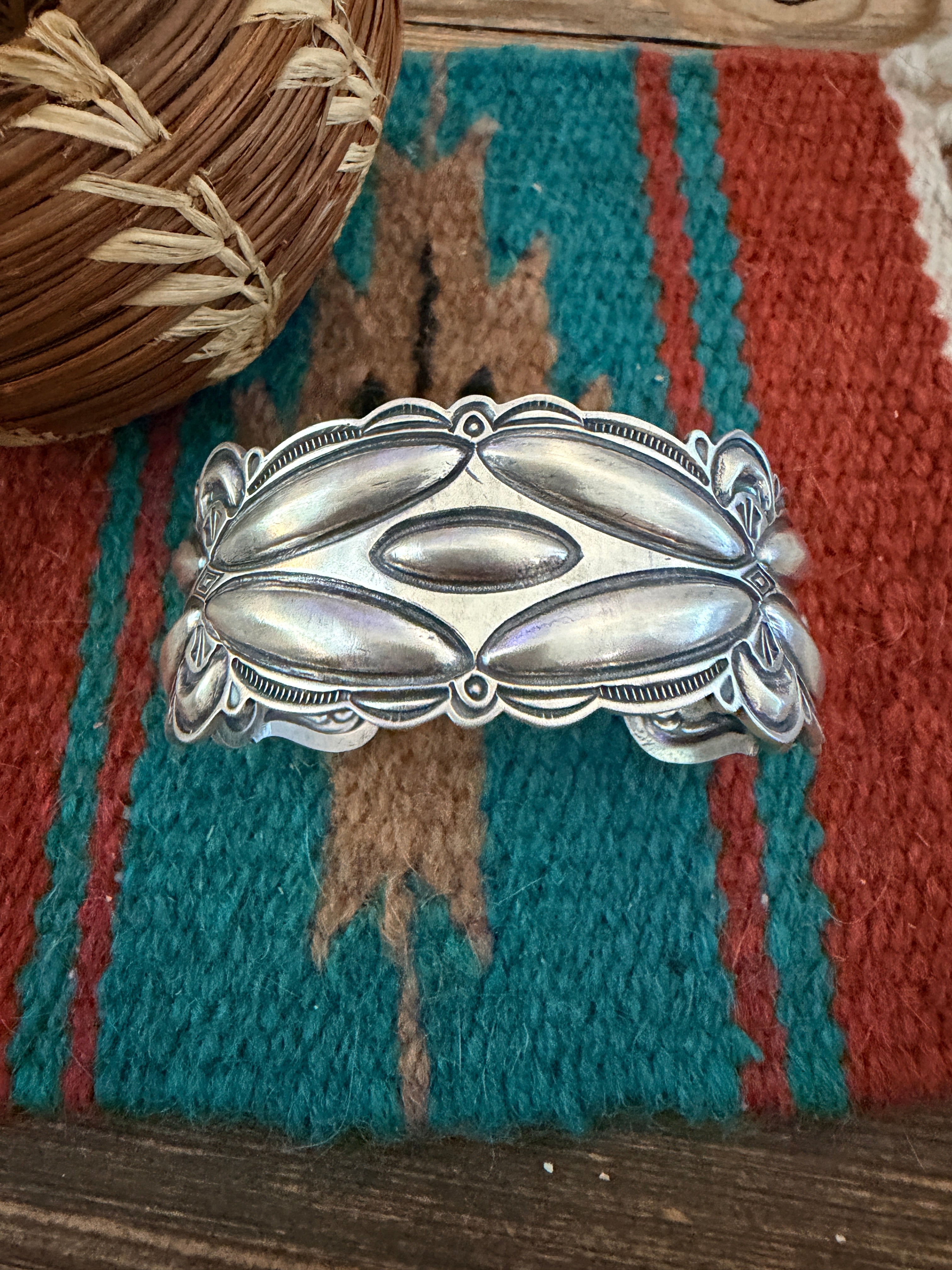 Handcrafted Sterling Silver Cuff Bracelet by Roland Dixson