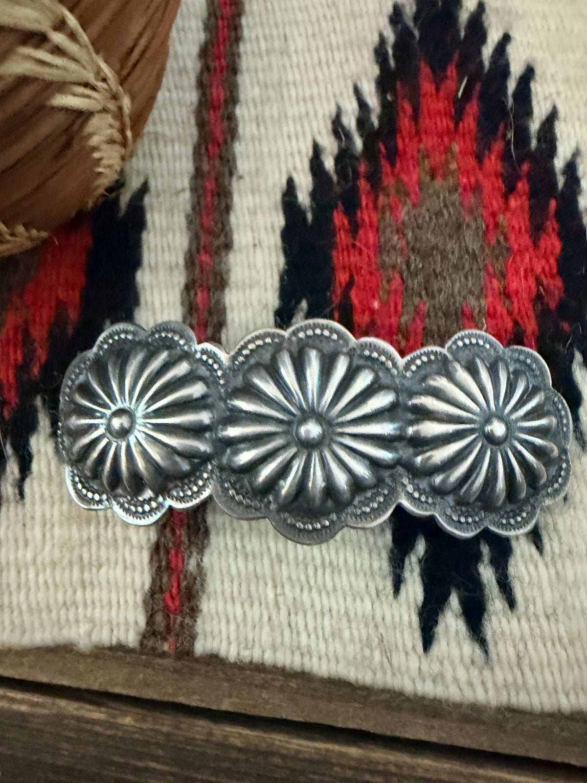 Old Pawn Handcrafted Sterling Silver Hair Barrette