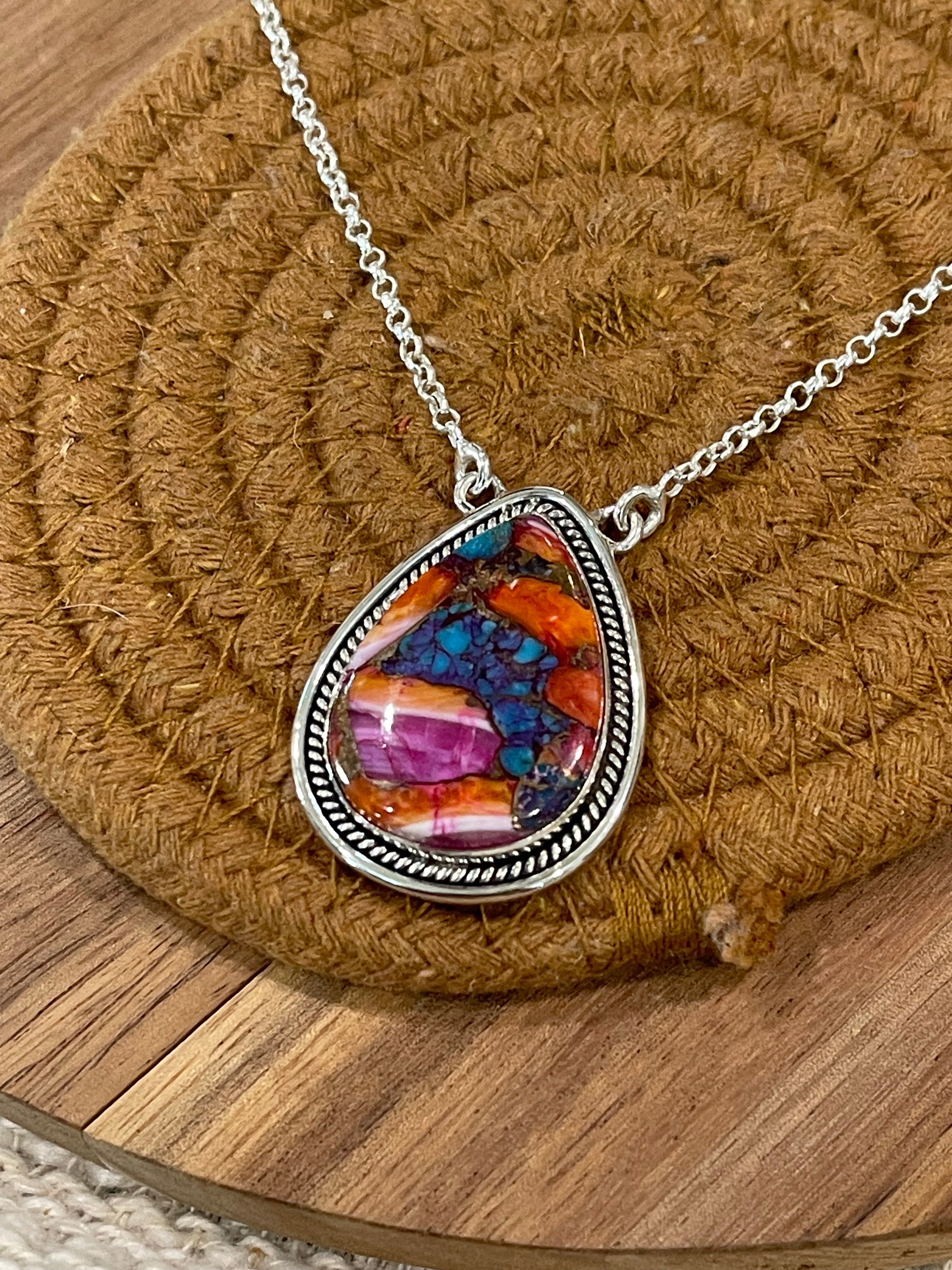 Handcrafted Sterling Silver & Pink Dream Mojave Necklace