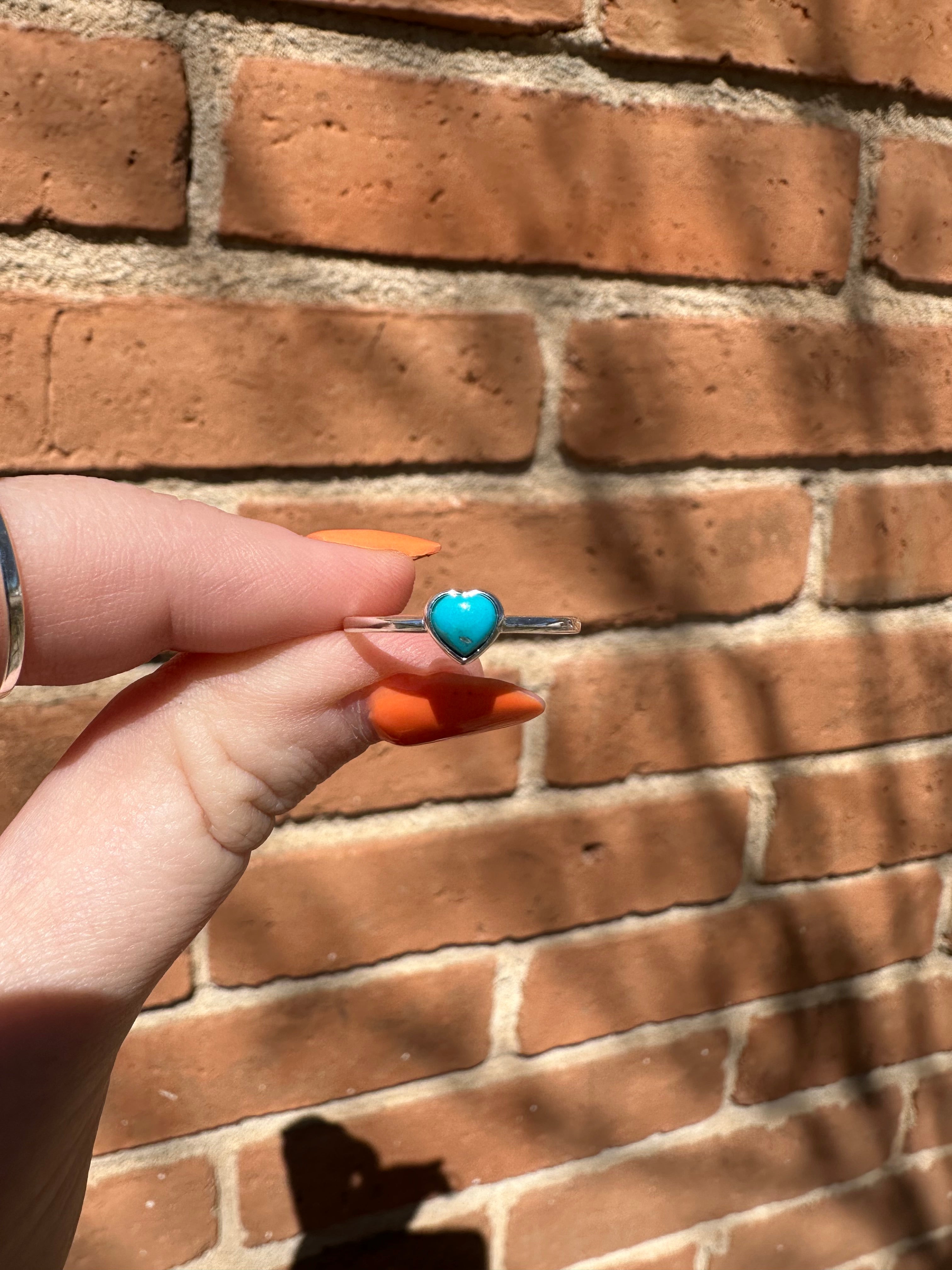 “The Loveheart” Handmade Turquoise And Sterling Silver Heart Ring