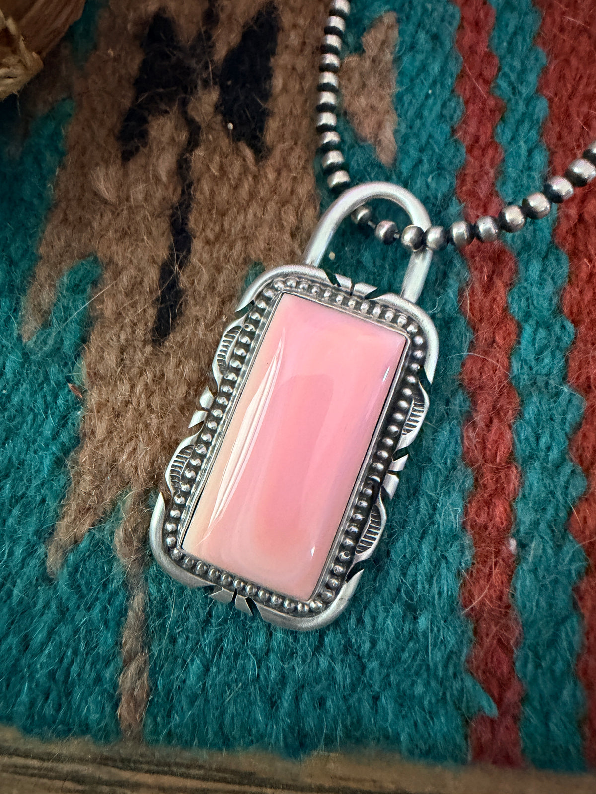 Handcrafted Sterling Silver & Queen Pink Conch Pendant by Jon McCray
