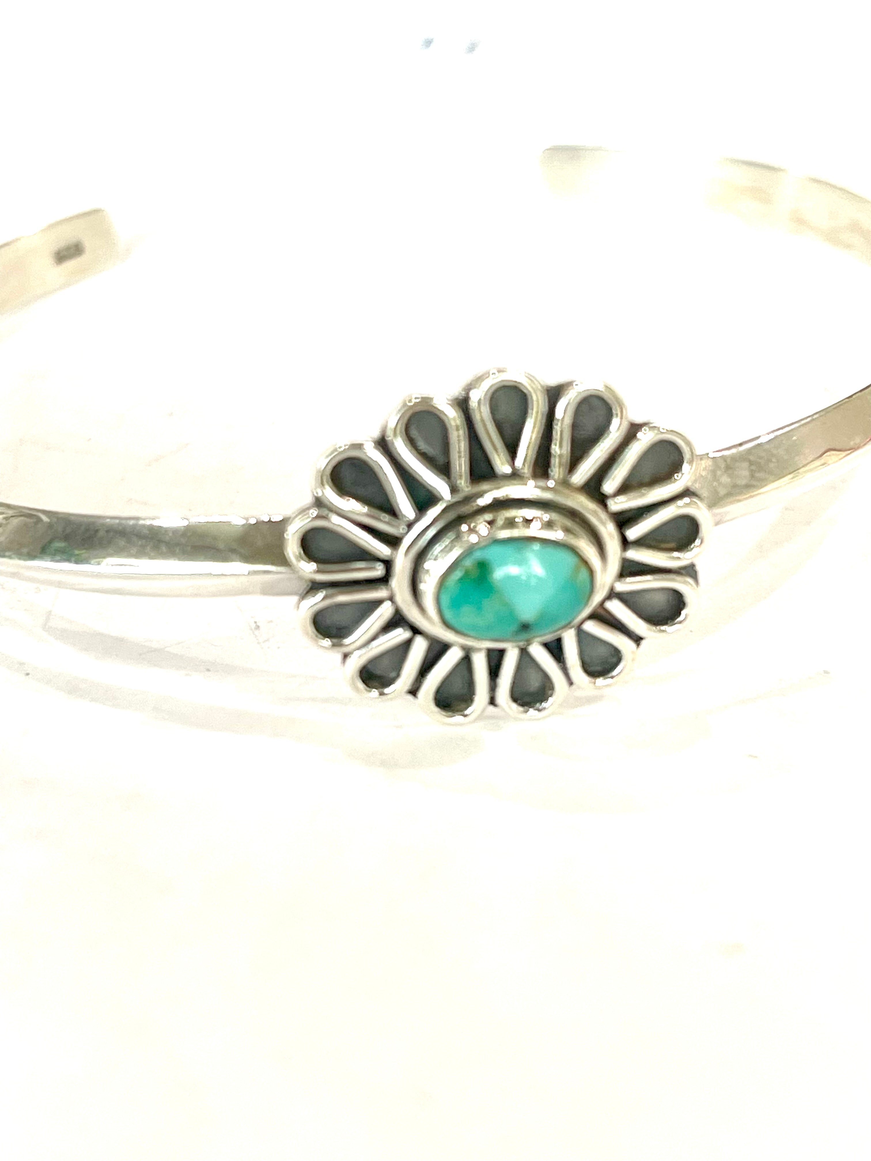 Handmade Turquoise & Sterling Silver Cuff Bracelet