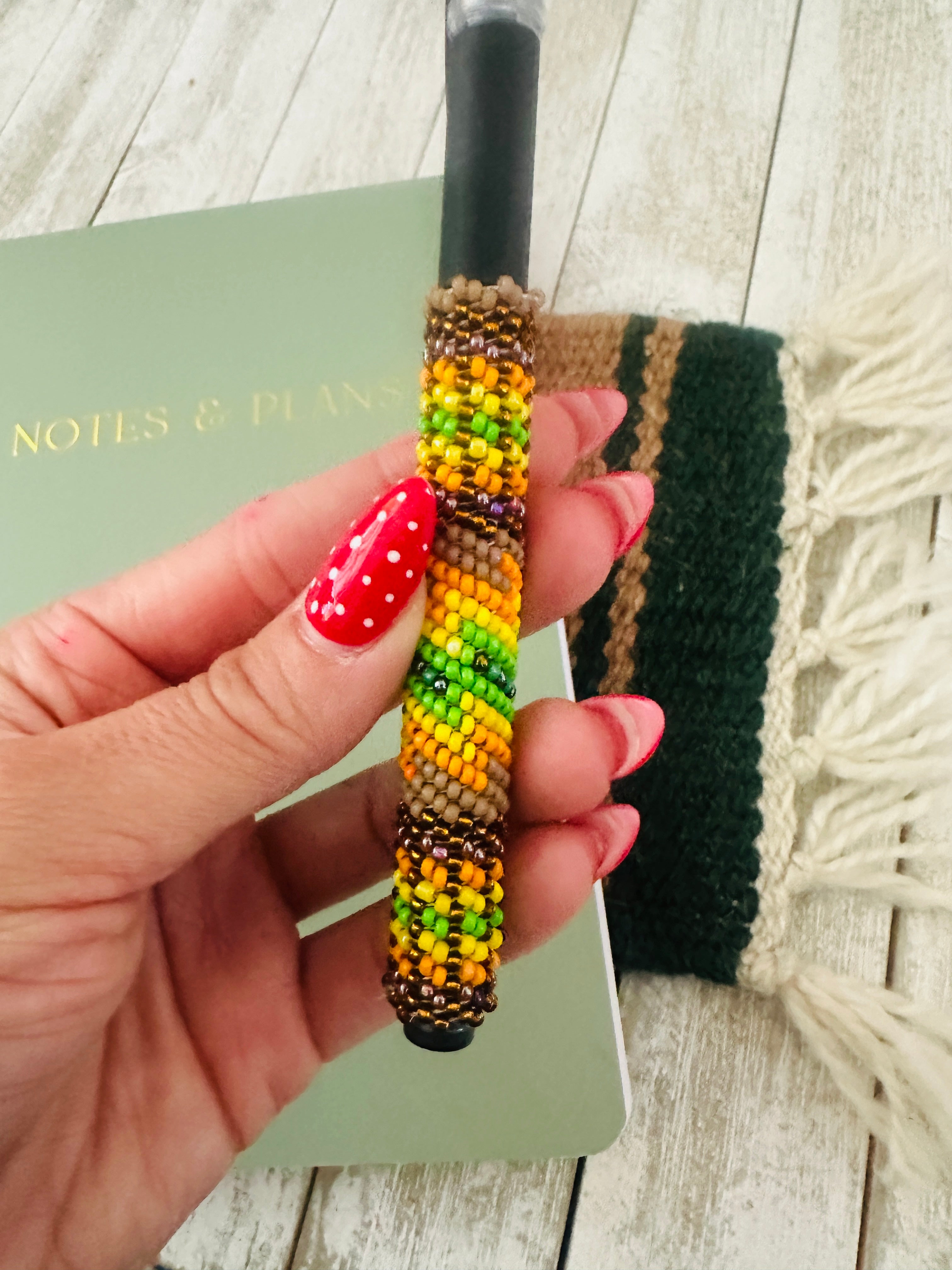 Handcrafted  Muticolor Beaded Pen