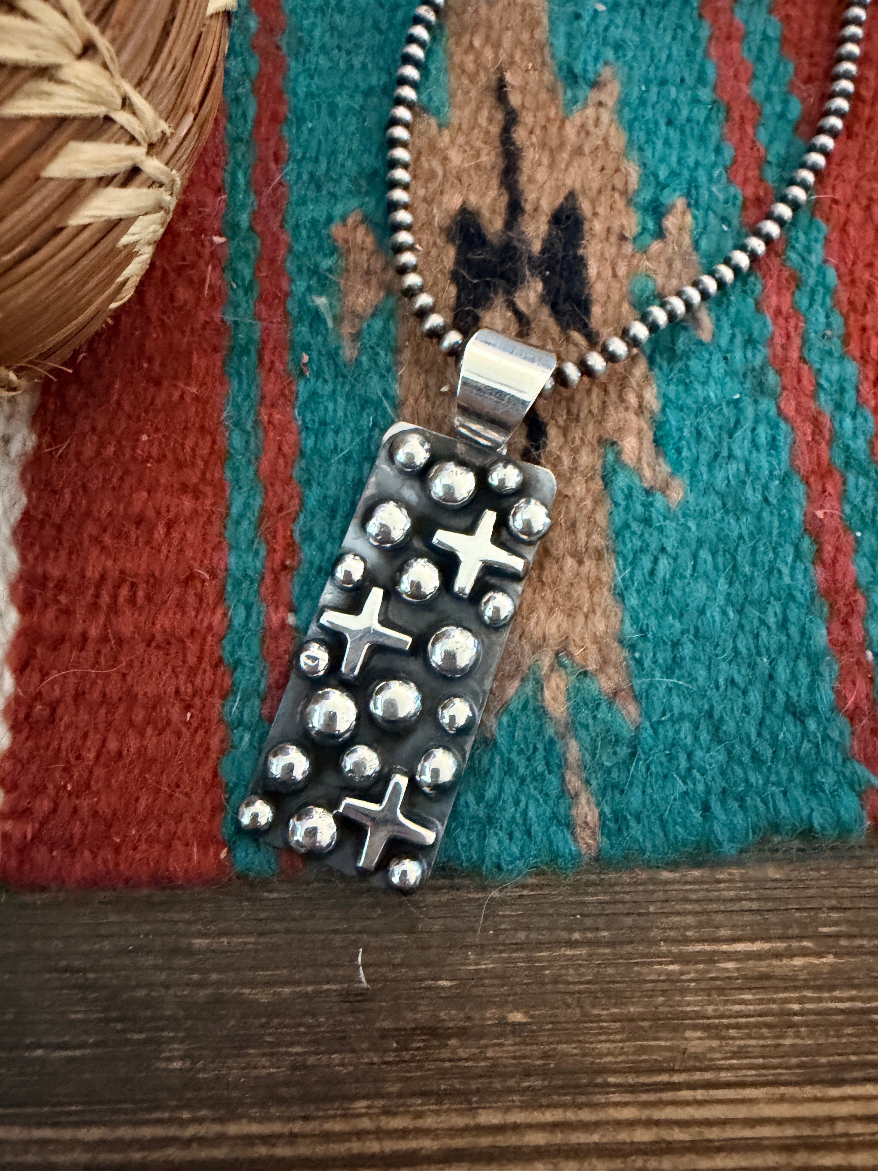 Handcrafted Sterling Silver Cross Pendant by Chimney Butte