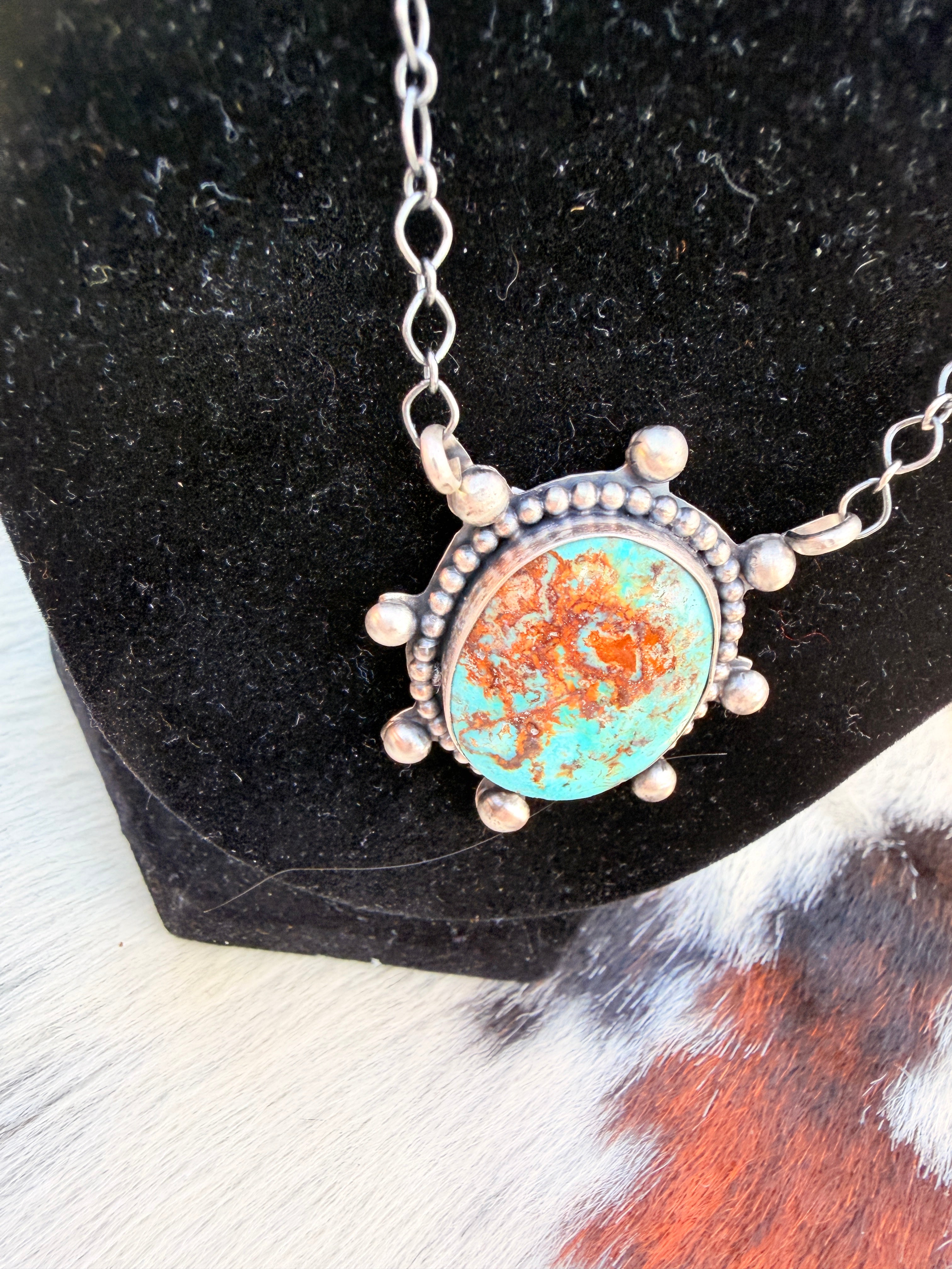 Handcrafted Turquoise & Sterling Silver Necklace