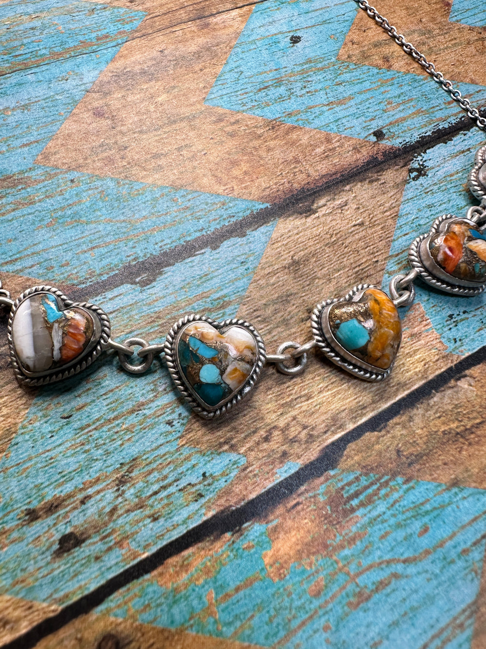 Handmade Sterling Silver & Spice Heart Necklace