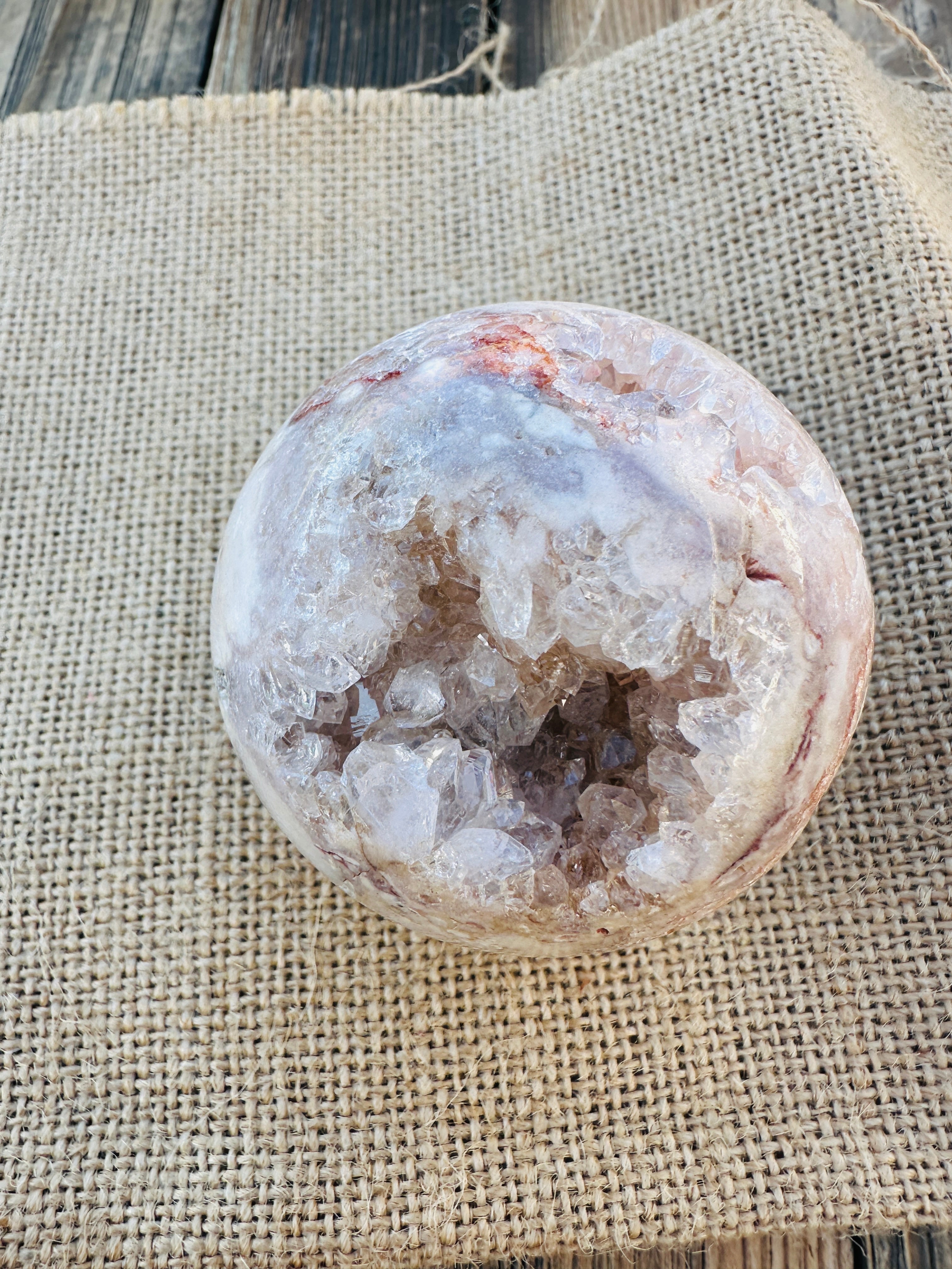 ✨ Nizhoni Crystals ✨ Pink Amethyst Geode Sphere