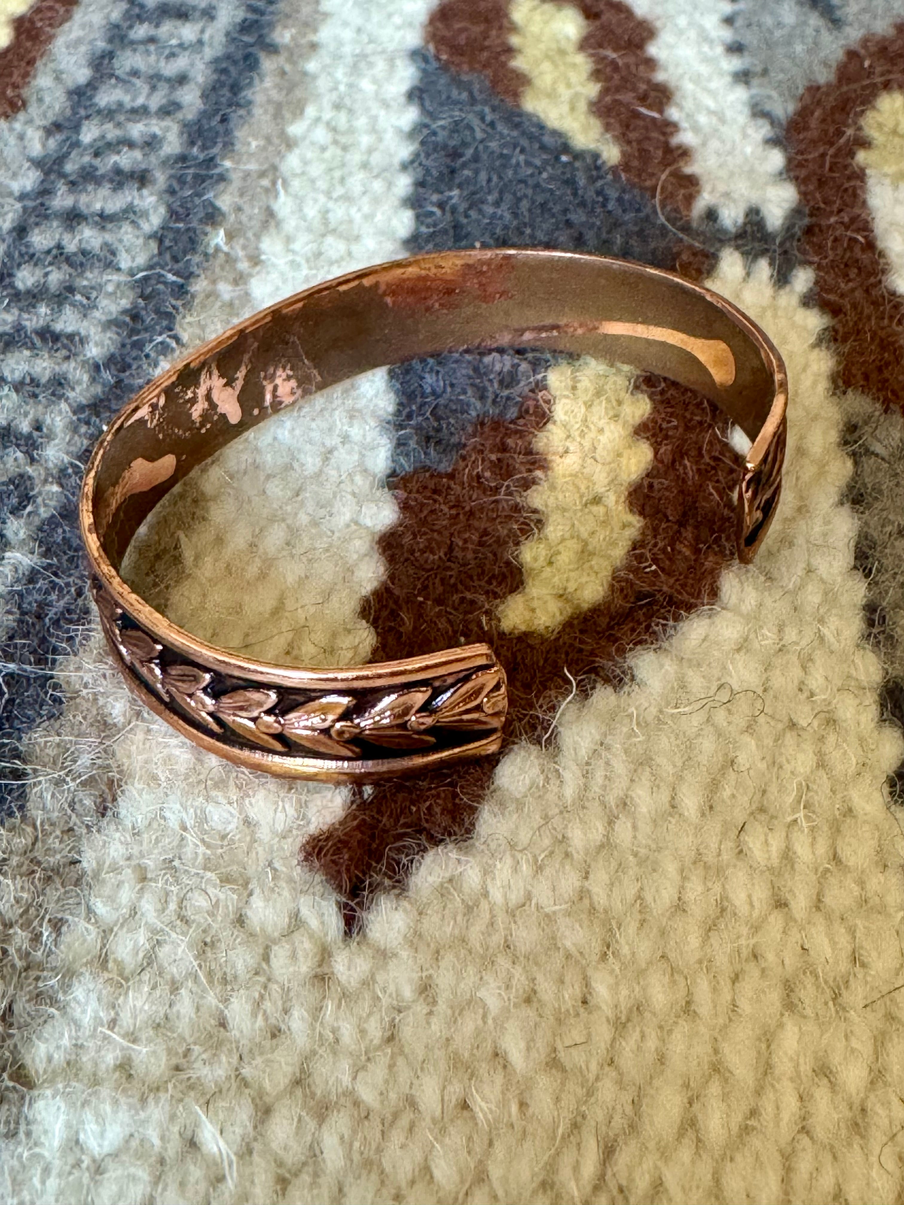 Vintage Handmade Copper Cuff Bracelet