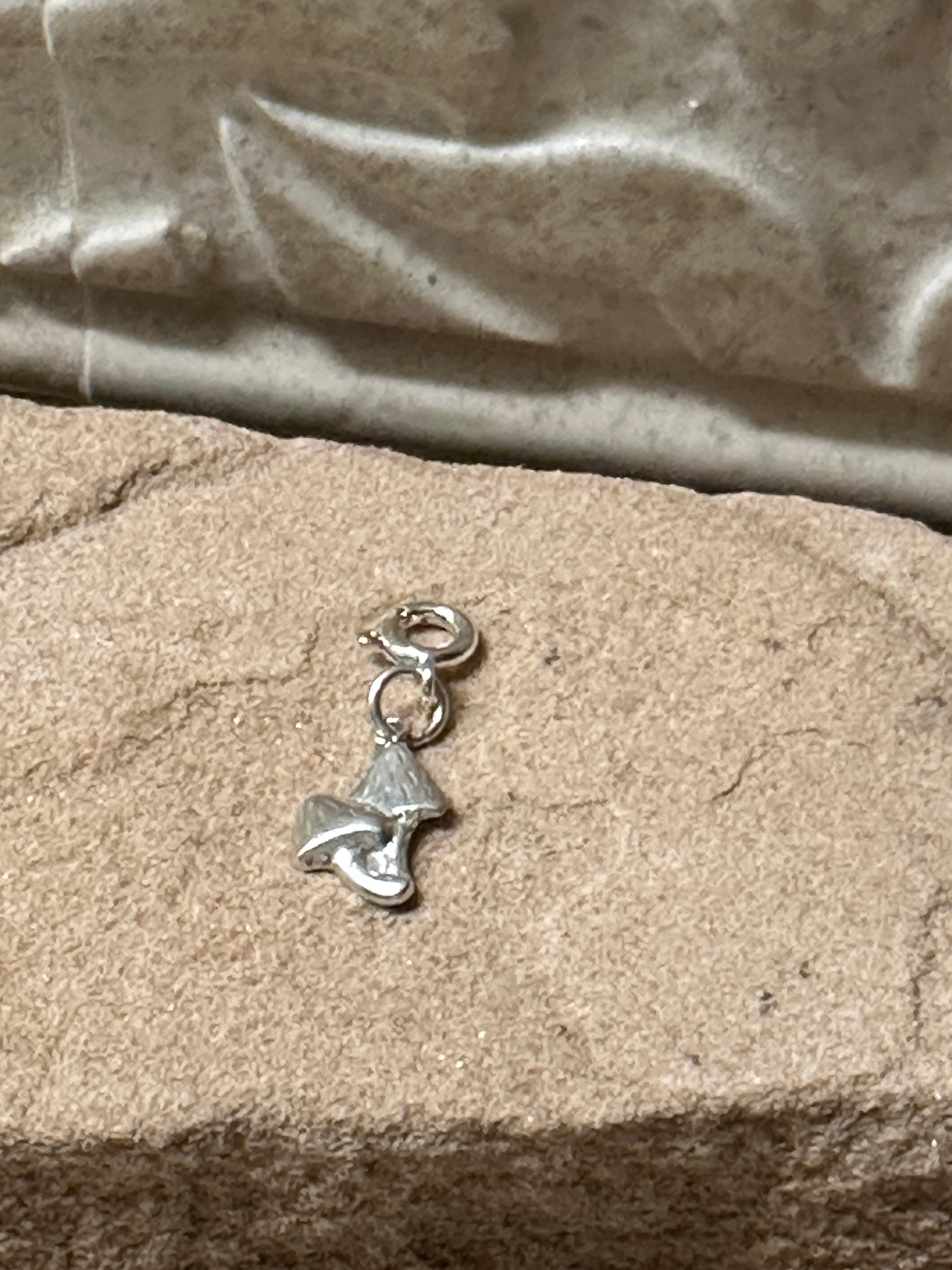 Sterling Silver Mushrooms Charm