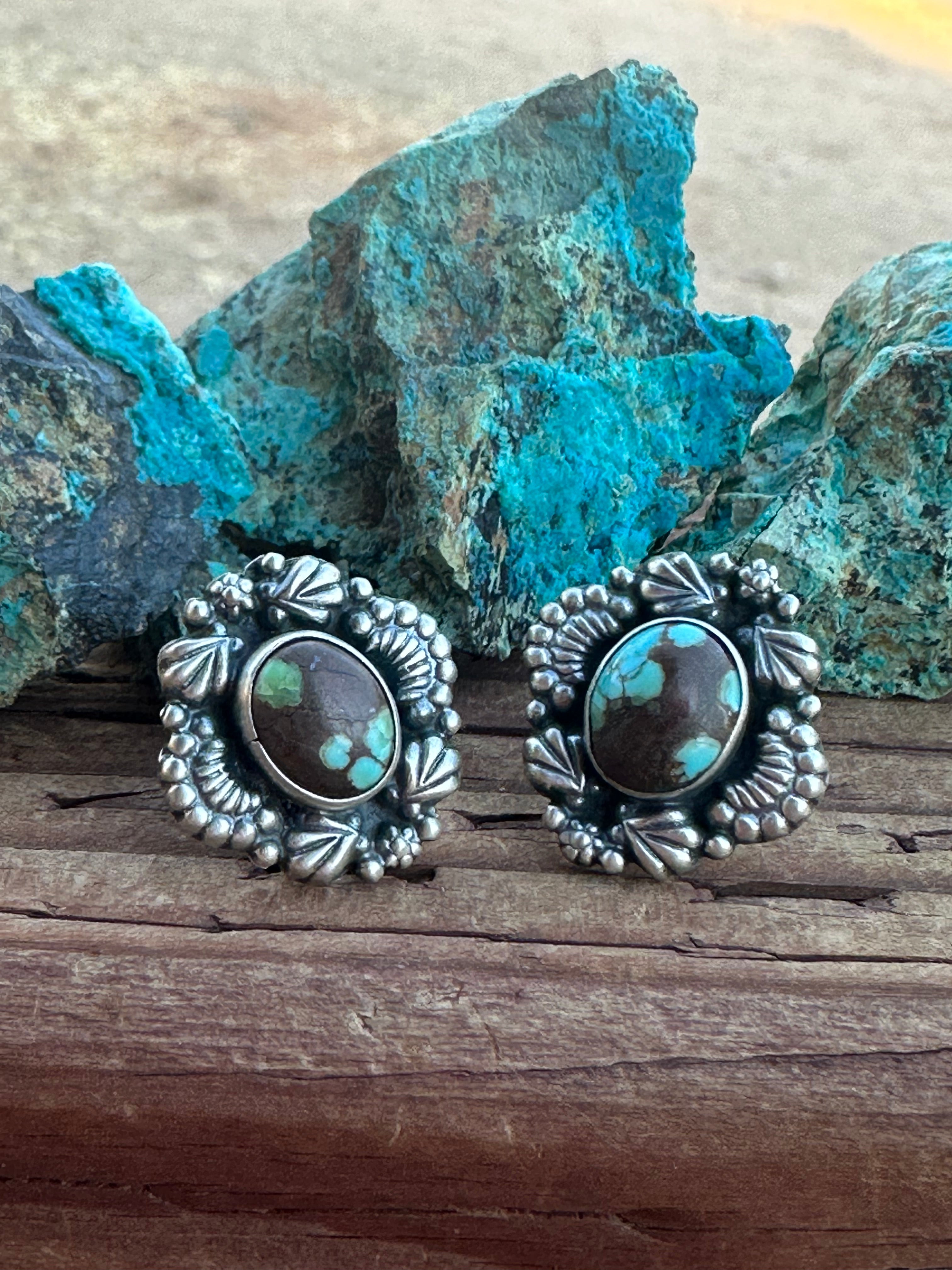 Turquoise shops Sterling Silver Earrings