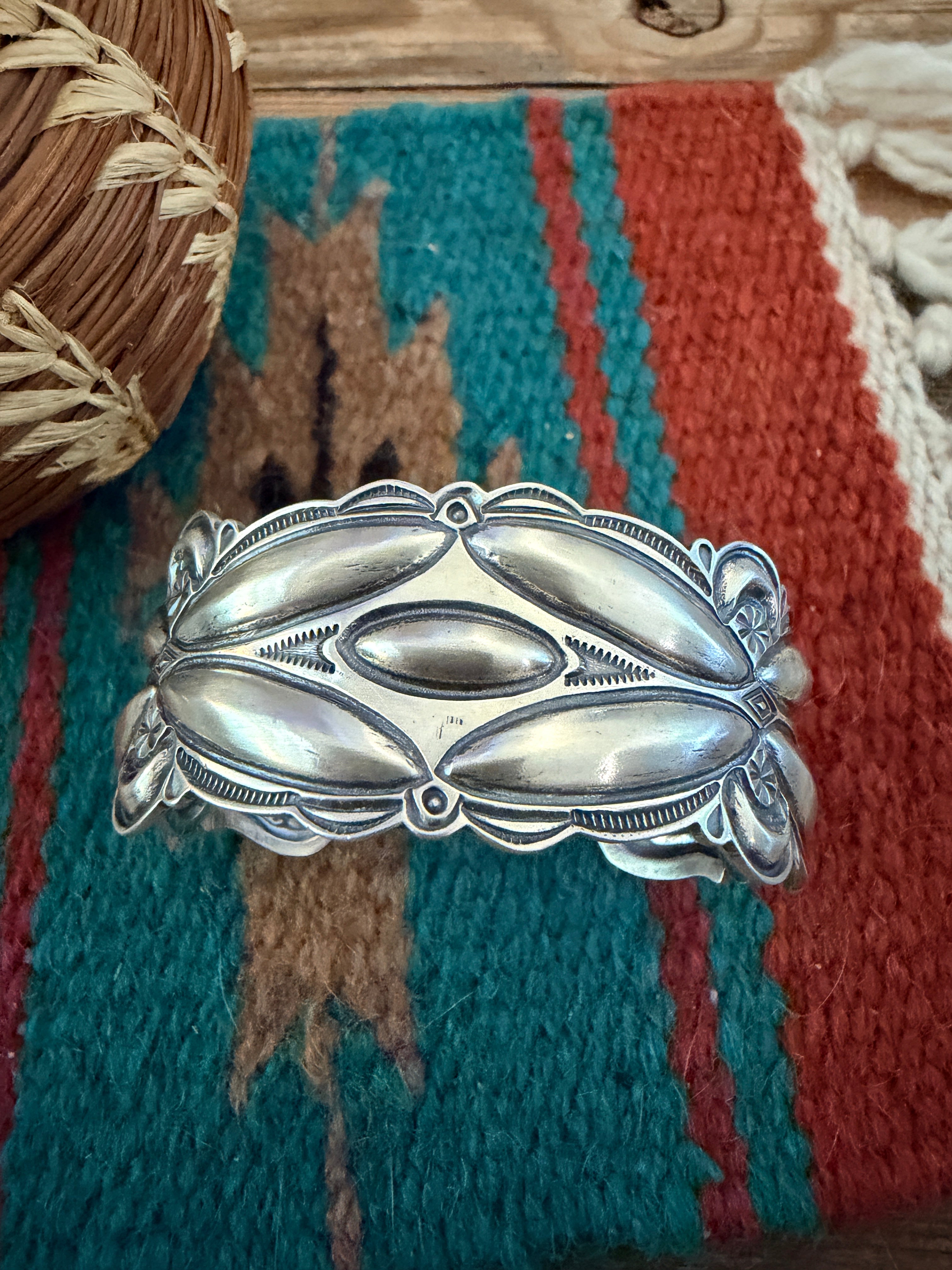 Handcrafted Sterling Silver Cuff Bracelet by Roland Dixson