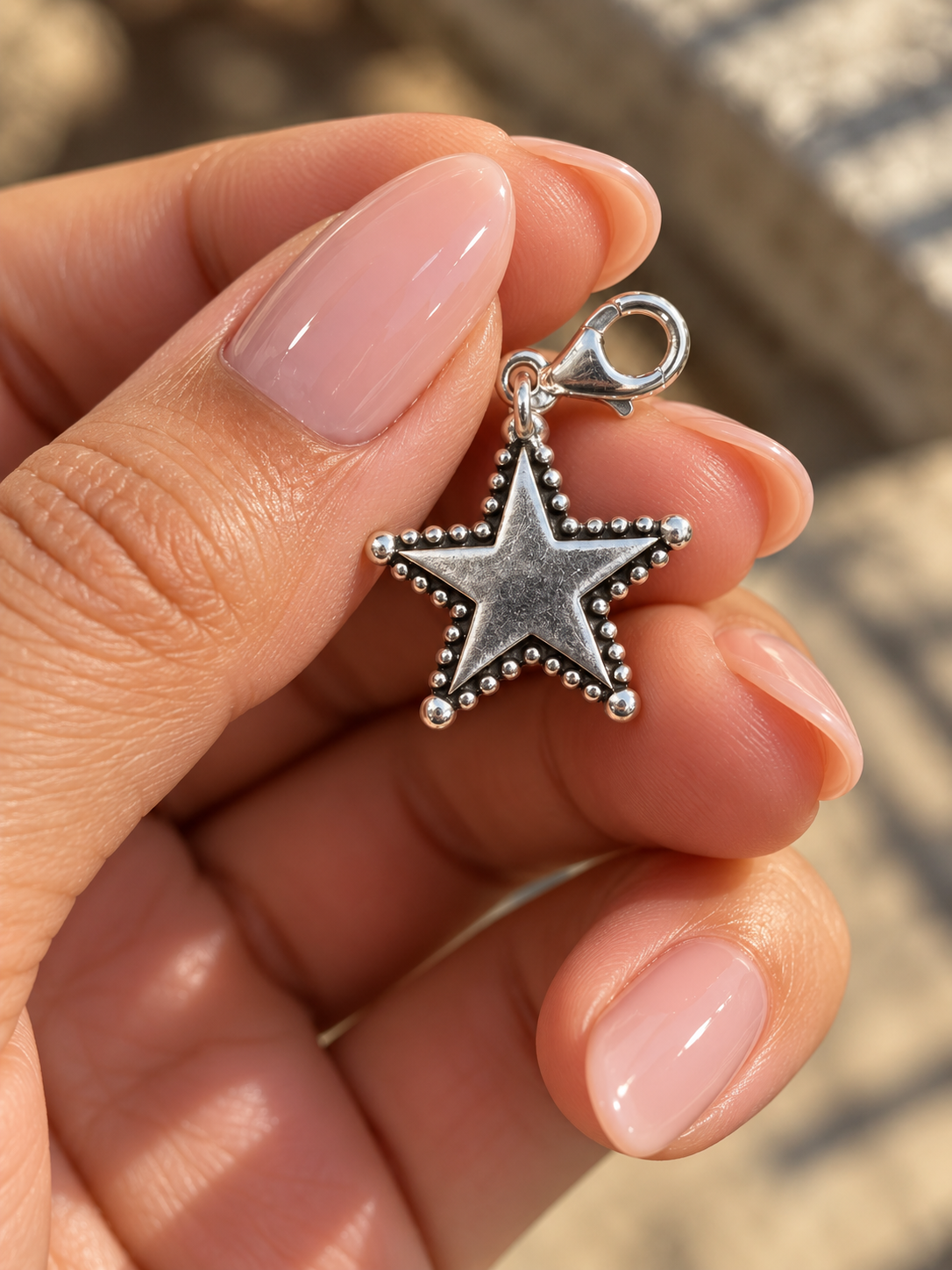 Handmade Sterling Silver Star Charm