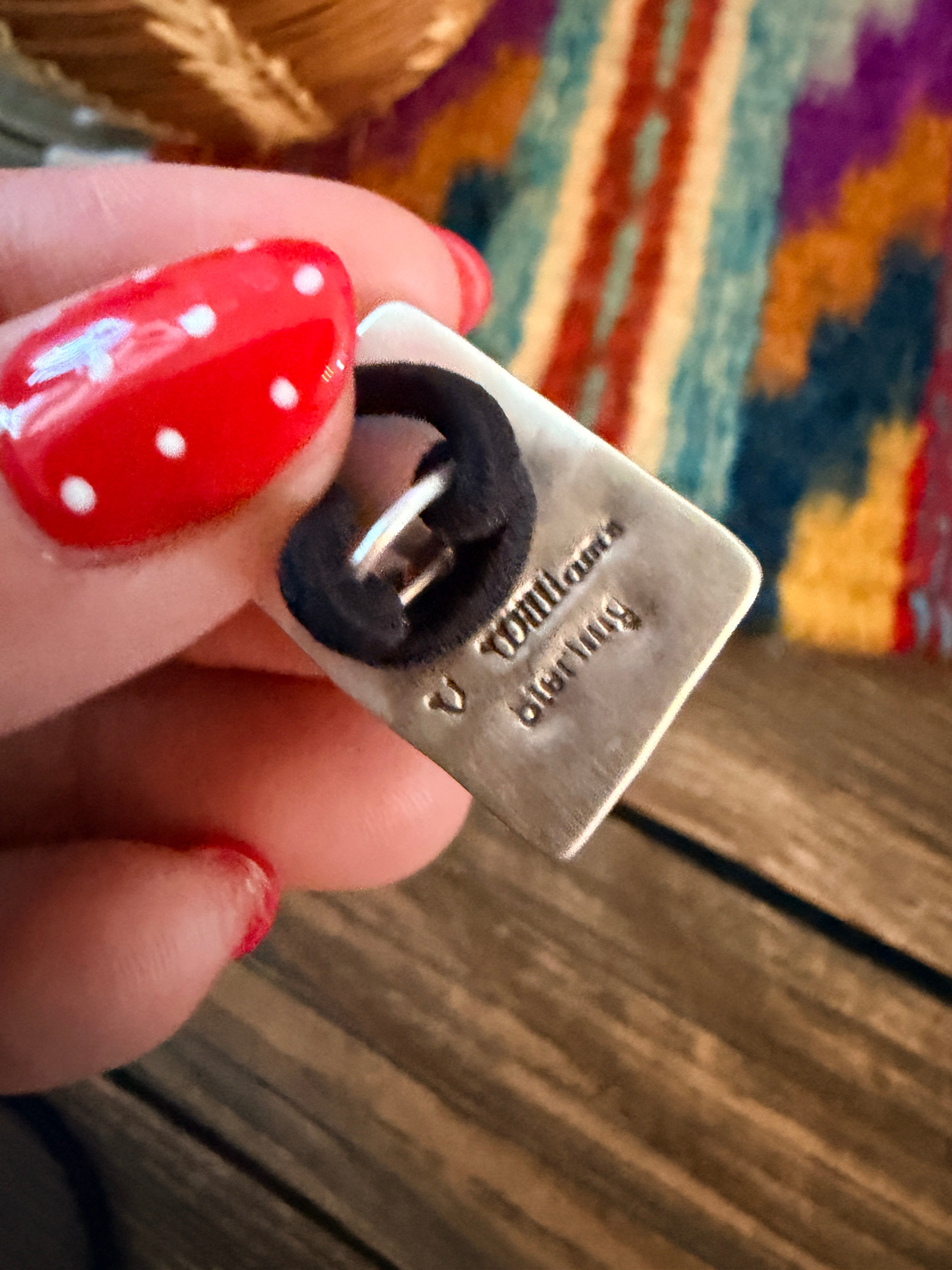 Handcrafted Turquoise & Sterling Silver Hair Tie Charm