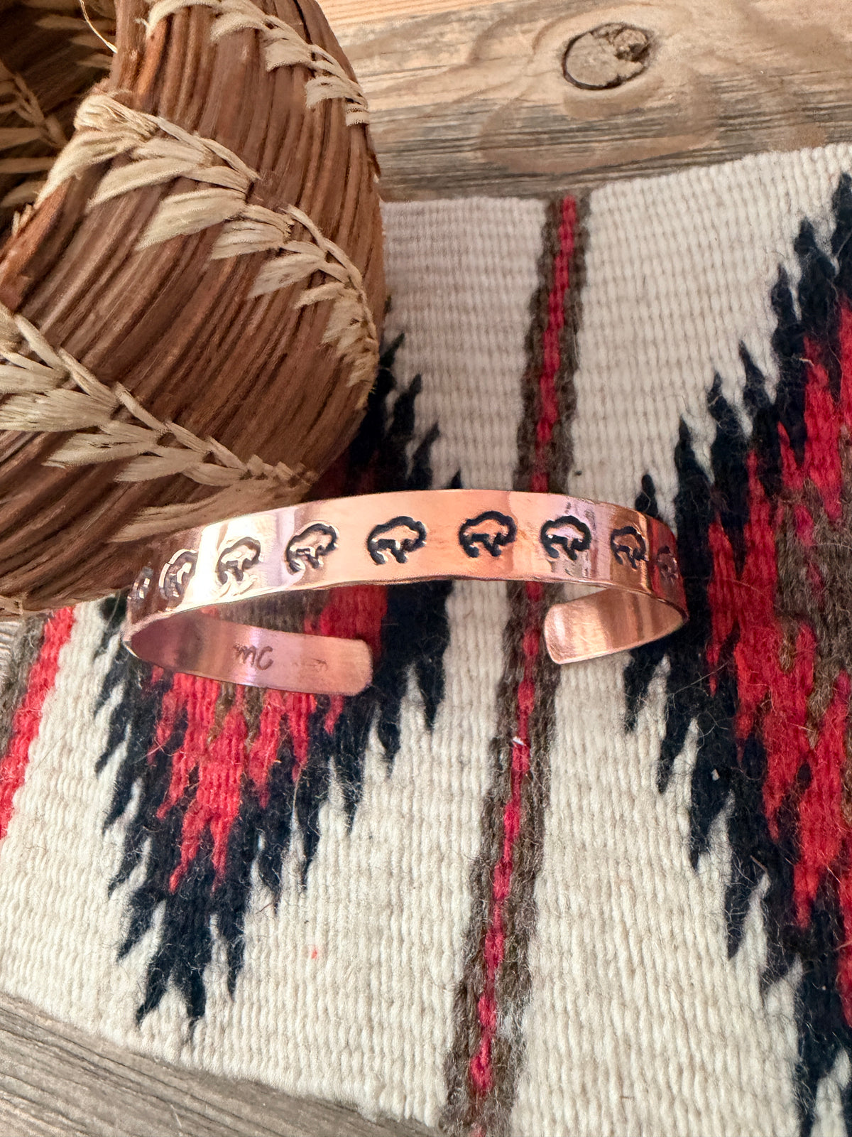 Handcrafted Copper Buffalo Cuff Bracelet