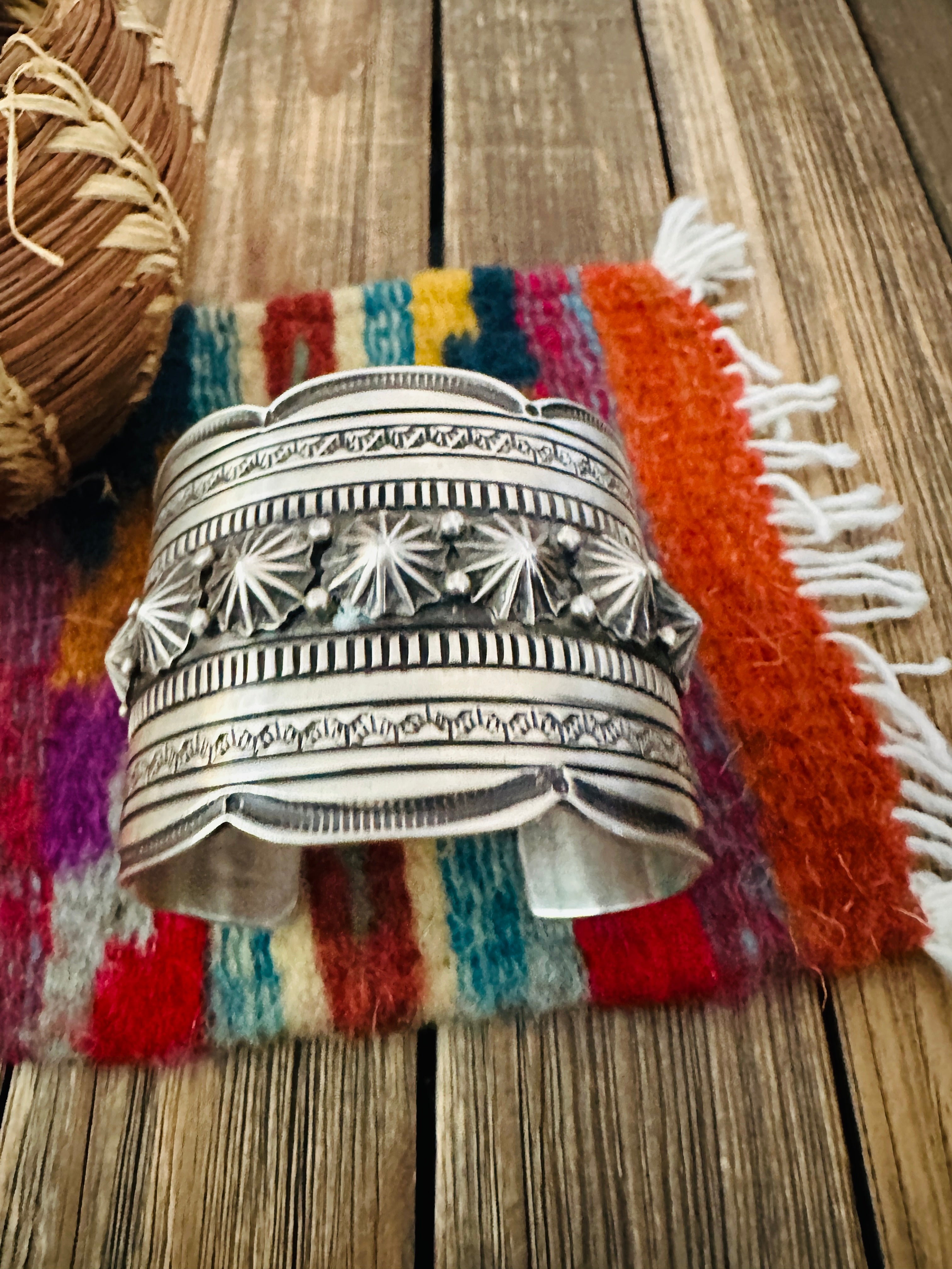 Handcrafted Sterling Silver Cuff Bracelet by Tillie Jon