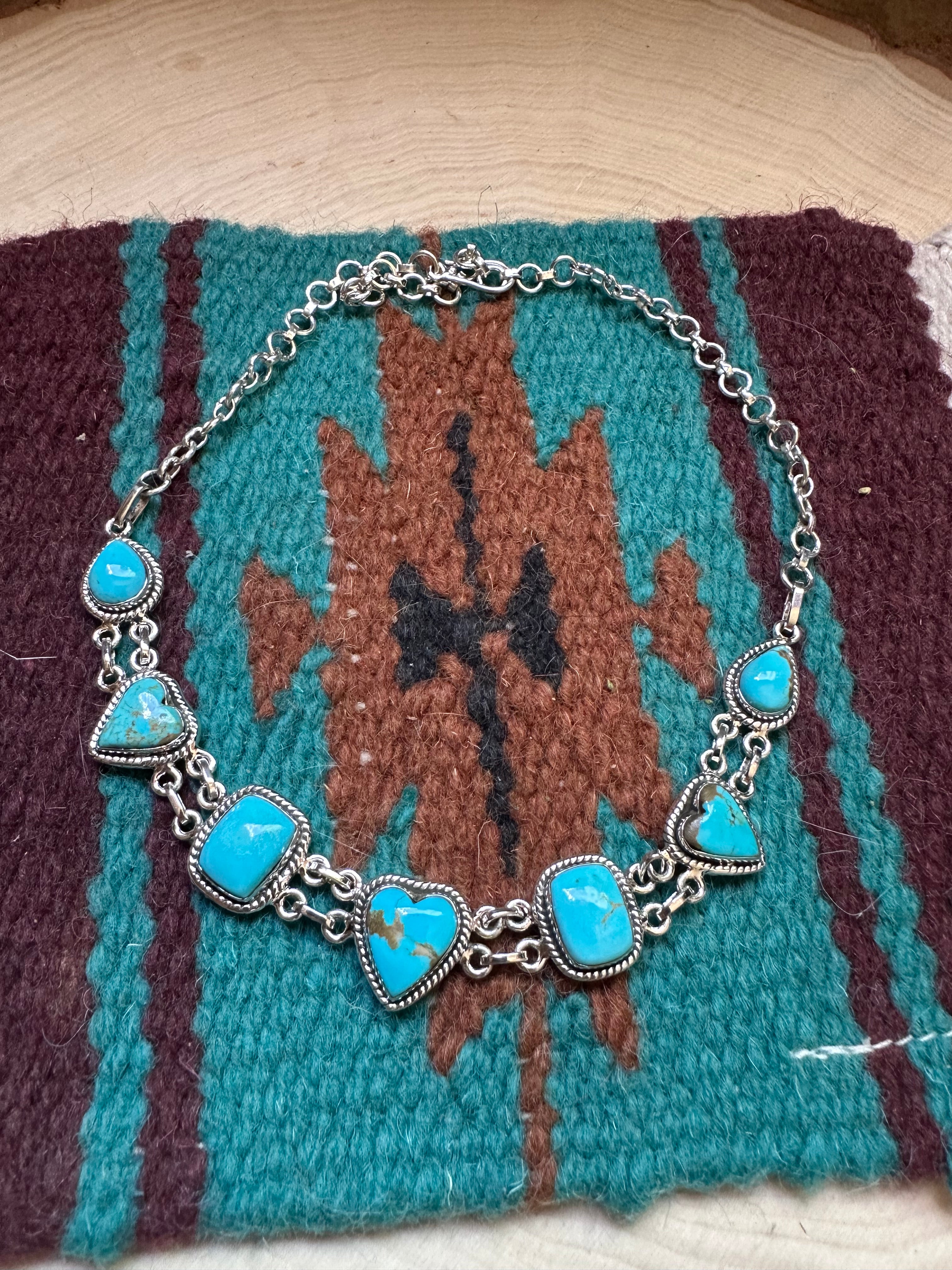 Handmade Sterling Silver Turquoise Choker