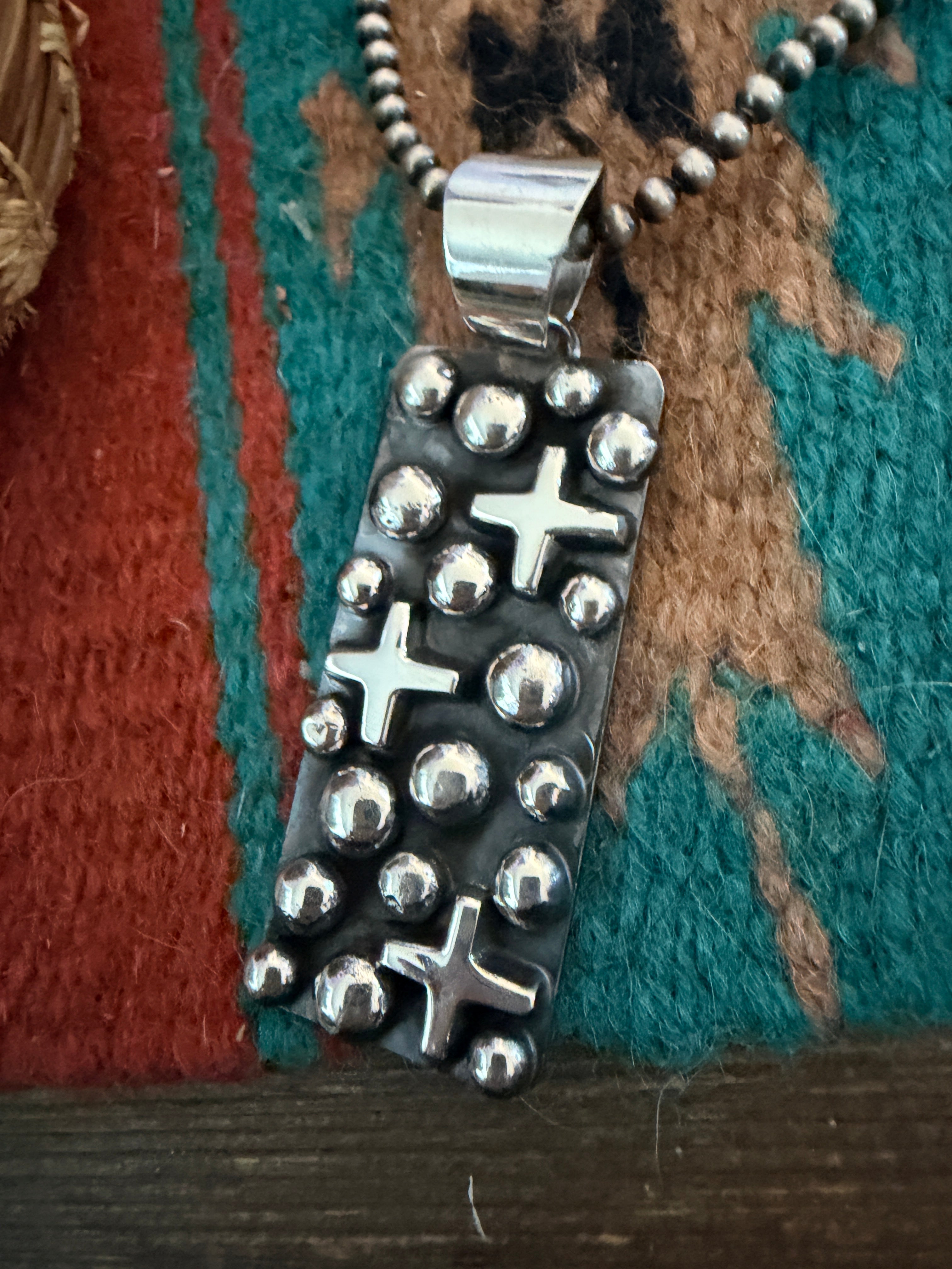 Handcrafted Sterling Silver Cross Pendant by Chimney Butte