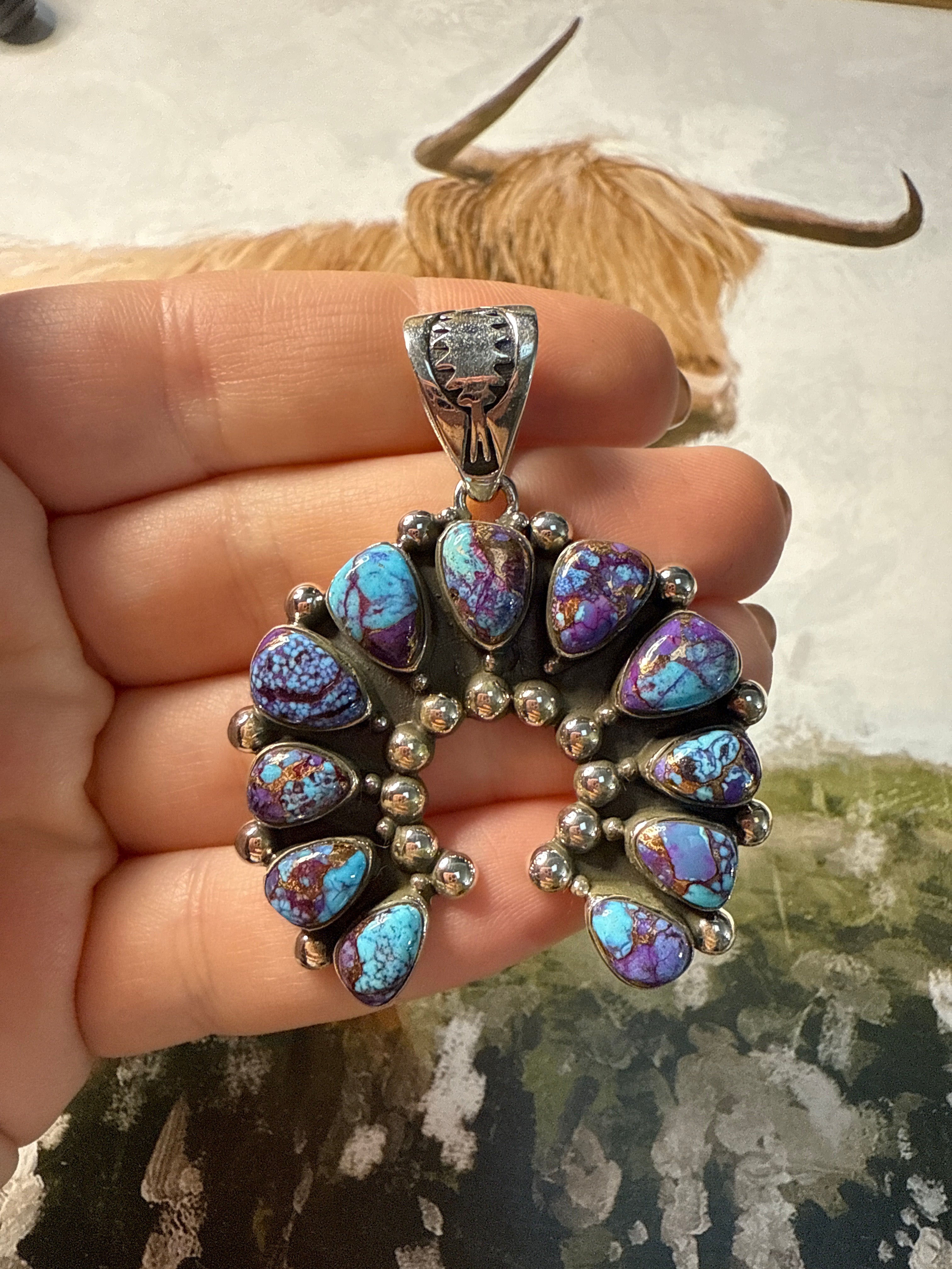 Handmade Sterling Silver Purple Dream Naja Pendant