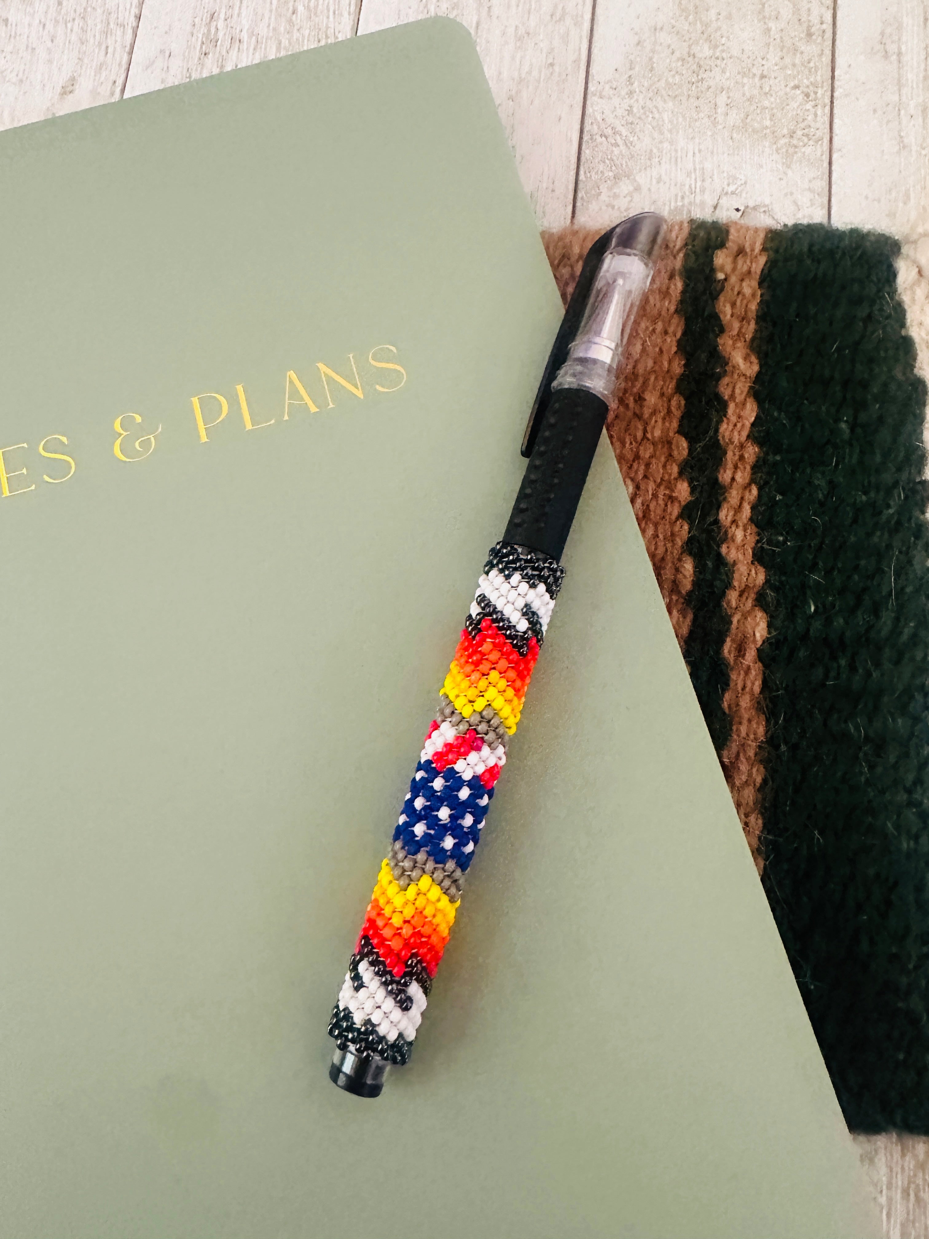 Handcrafted  Muticolor Beaded Pen
