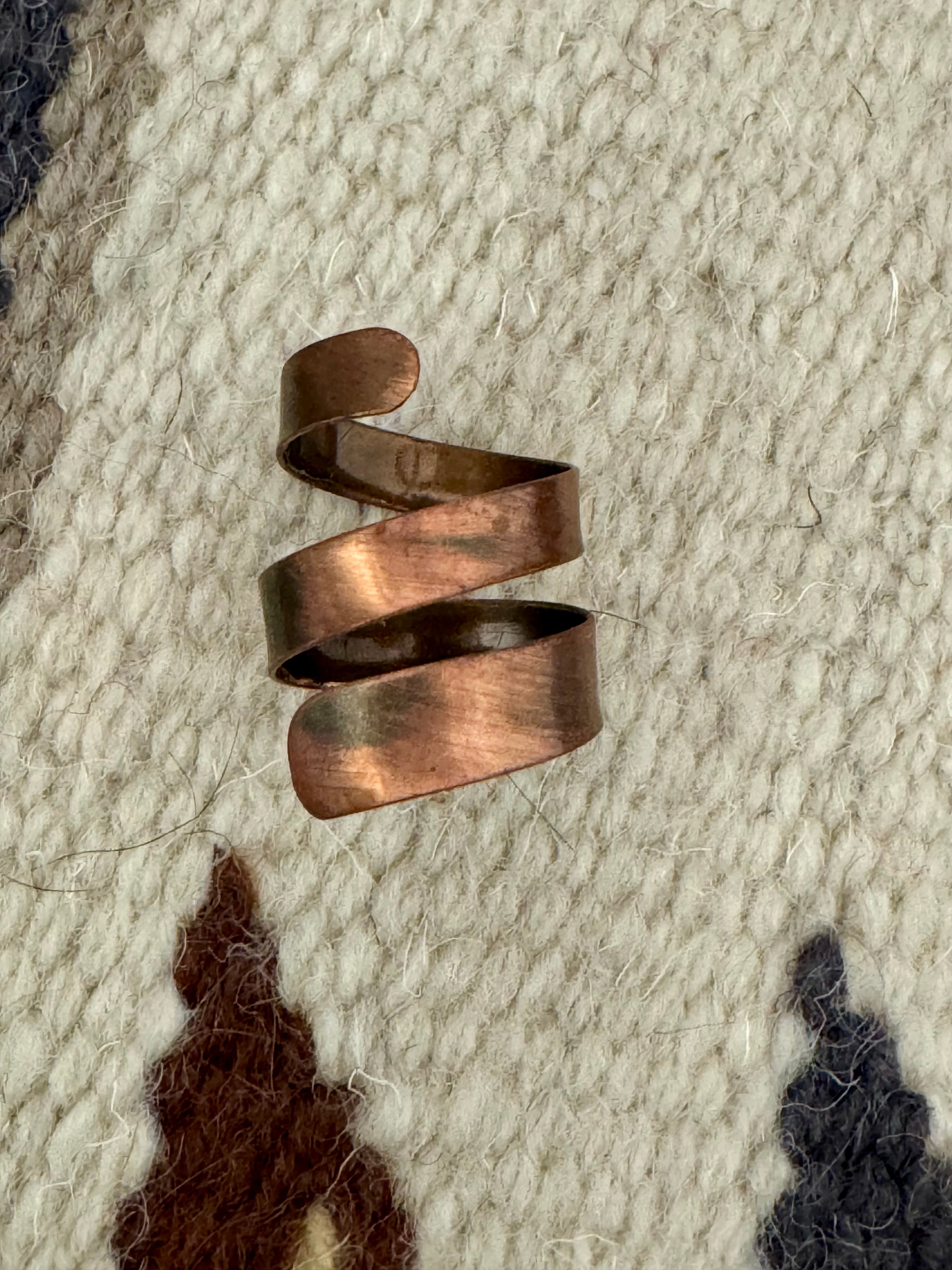 Vintage Handmade Copper Adjustable Ring