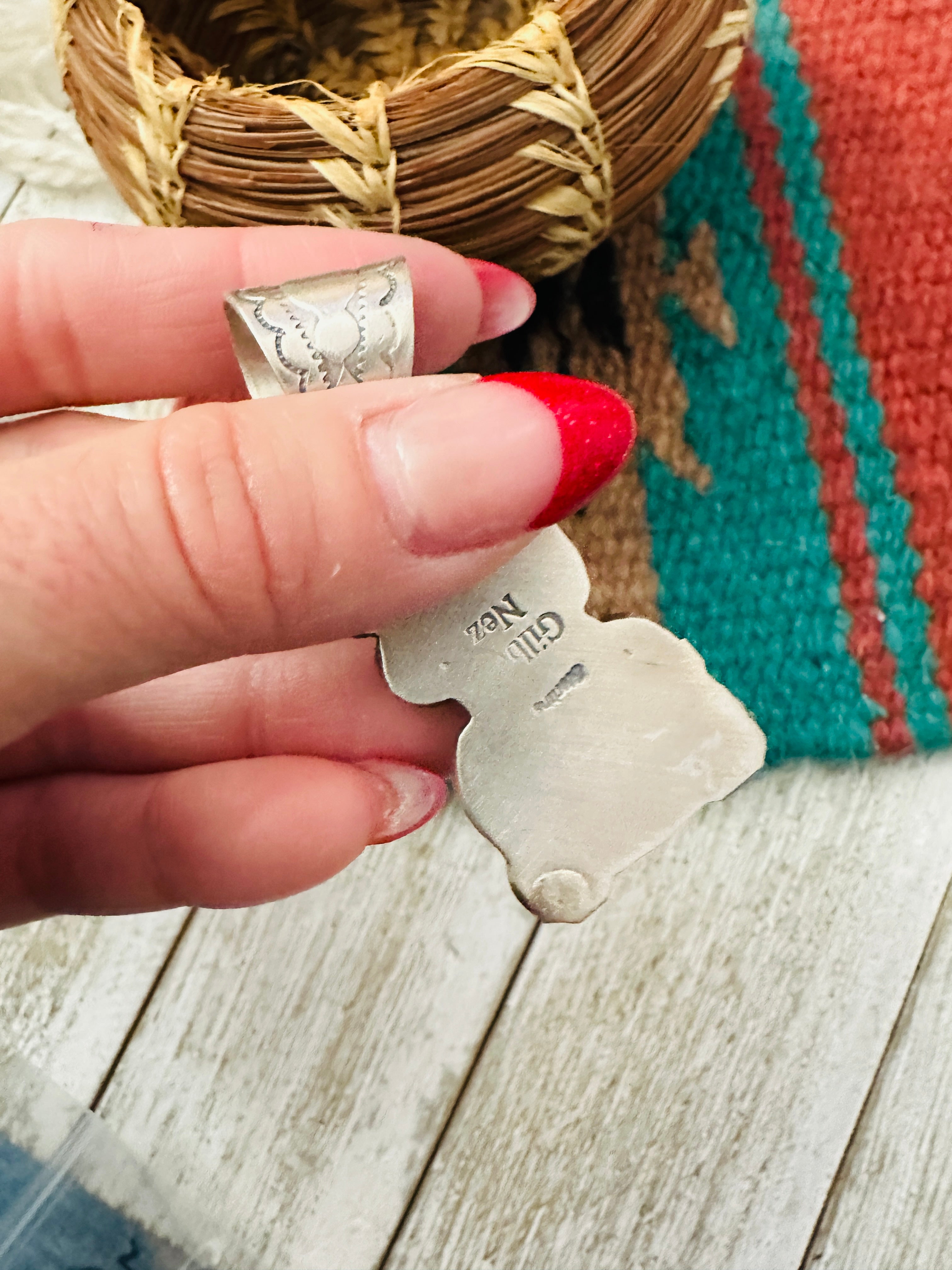 Handcrafted Sterling Silver & Multi Turquoise Pendant