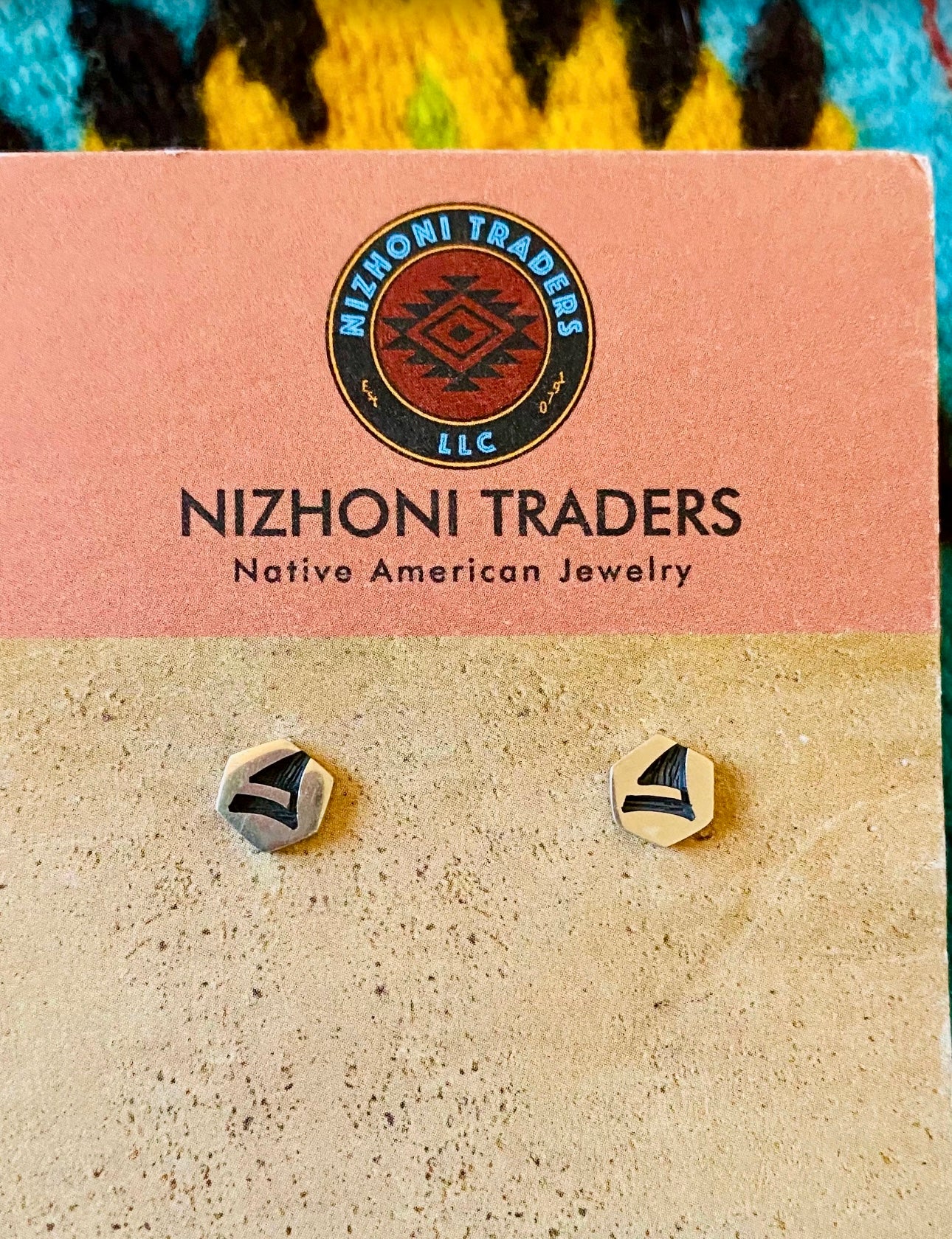 Hopi Overlaid Sterling Silver Stud Earrings