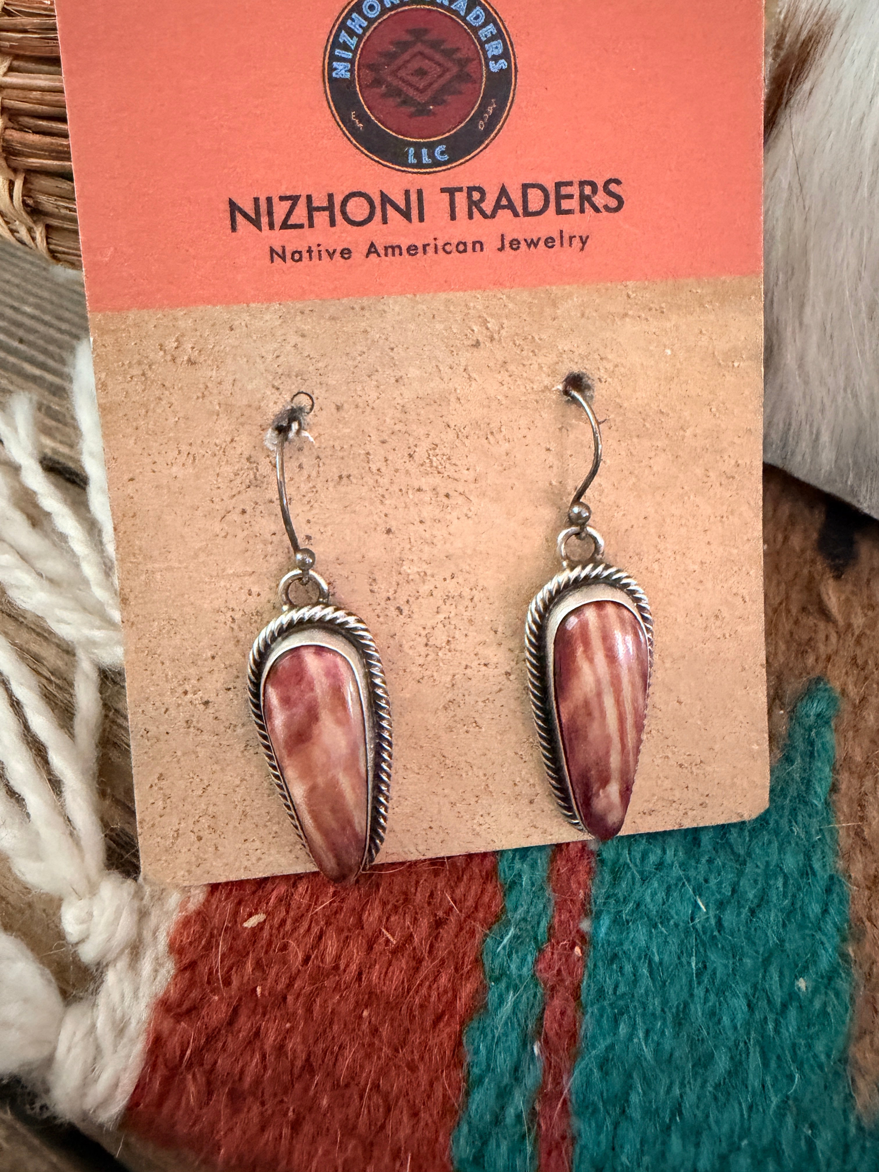 Handcrafted Spiny Oyster & Sterling Silver Necklace and Earring Set by Darren Livingston