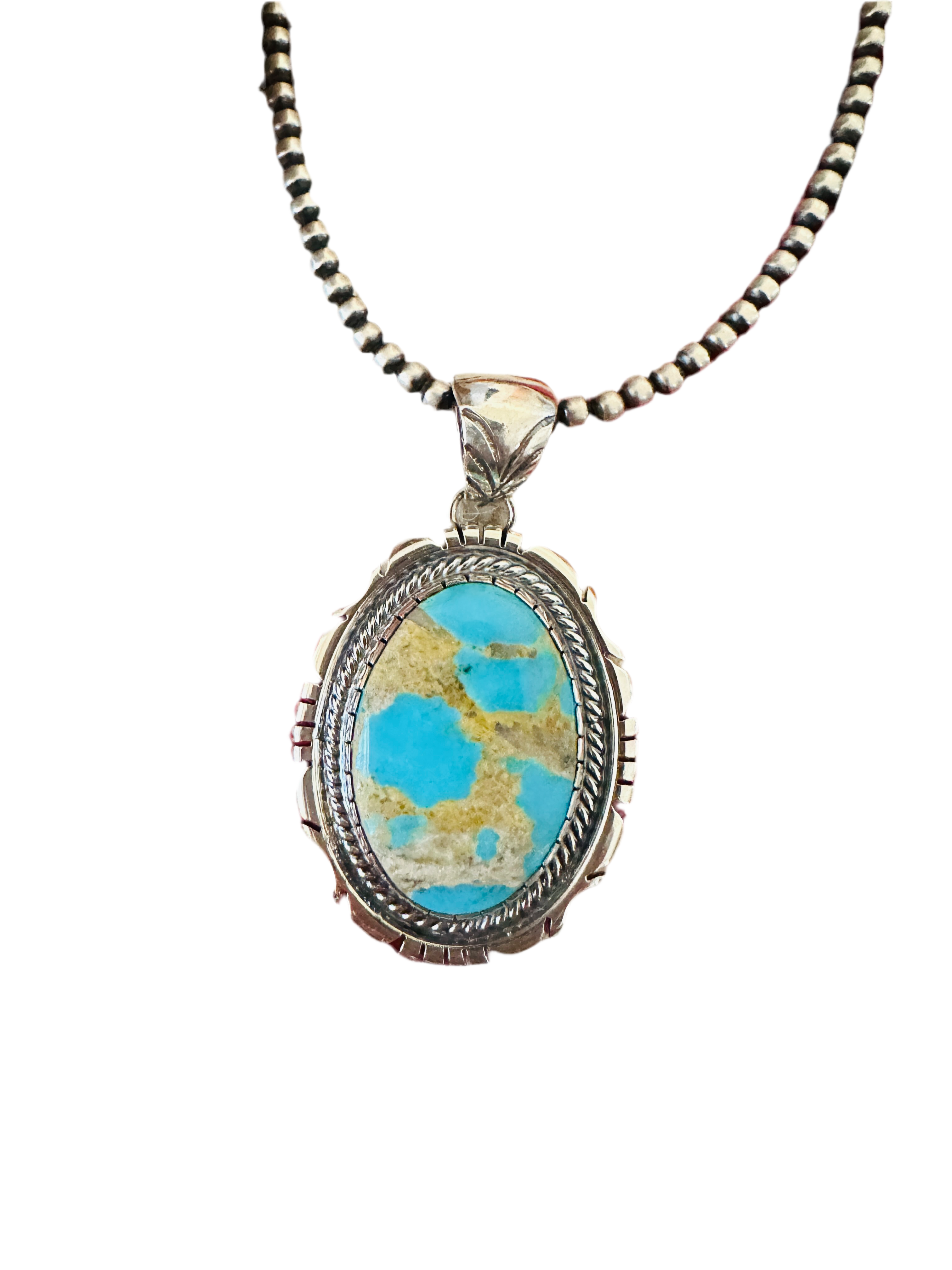 Handcrafted Sterling Silver & Turquoise Pendant by Jimmy Lee