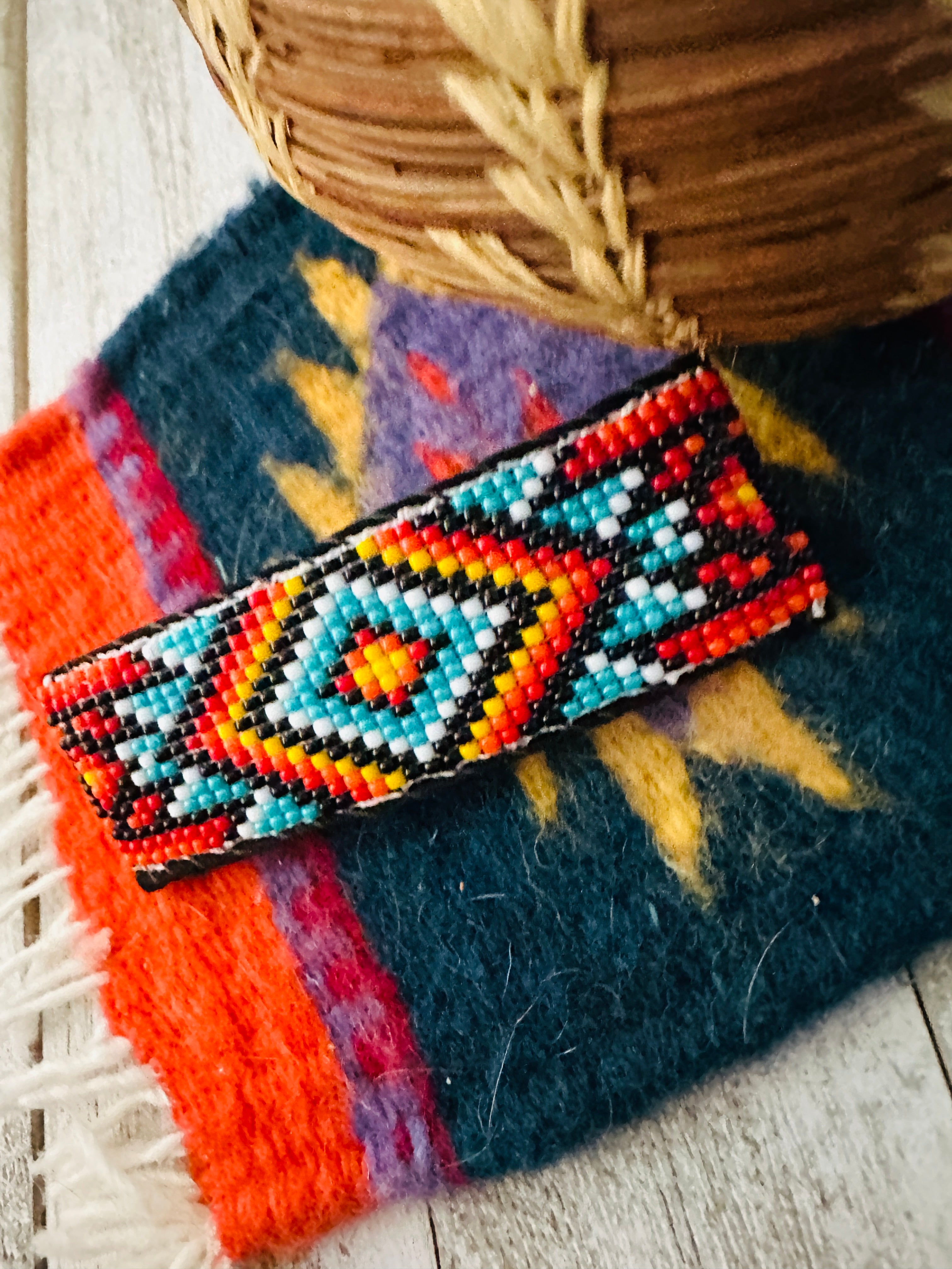 Navajo Handmade Beaded Barrette