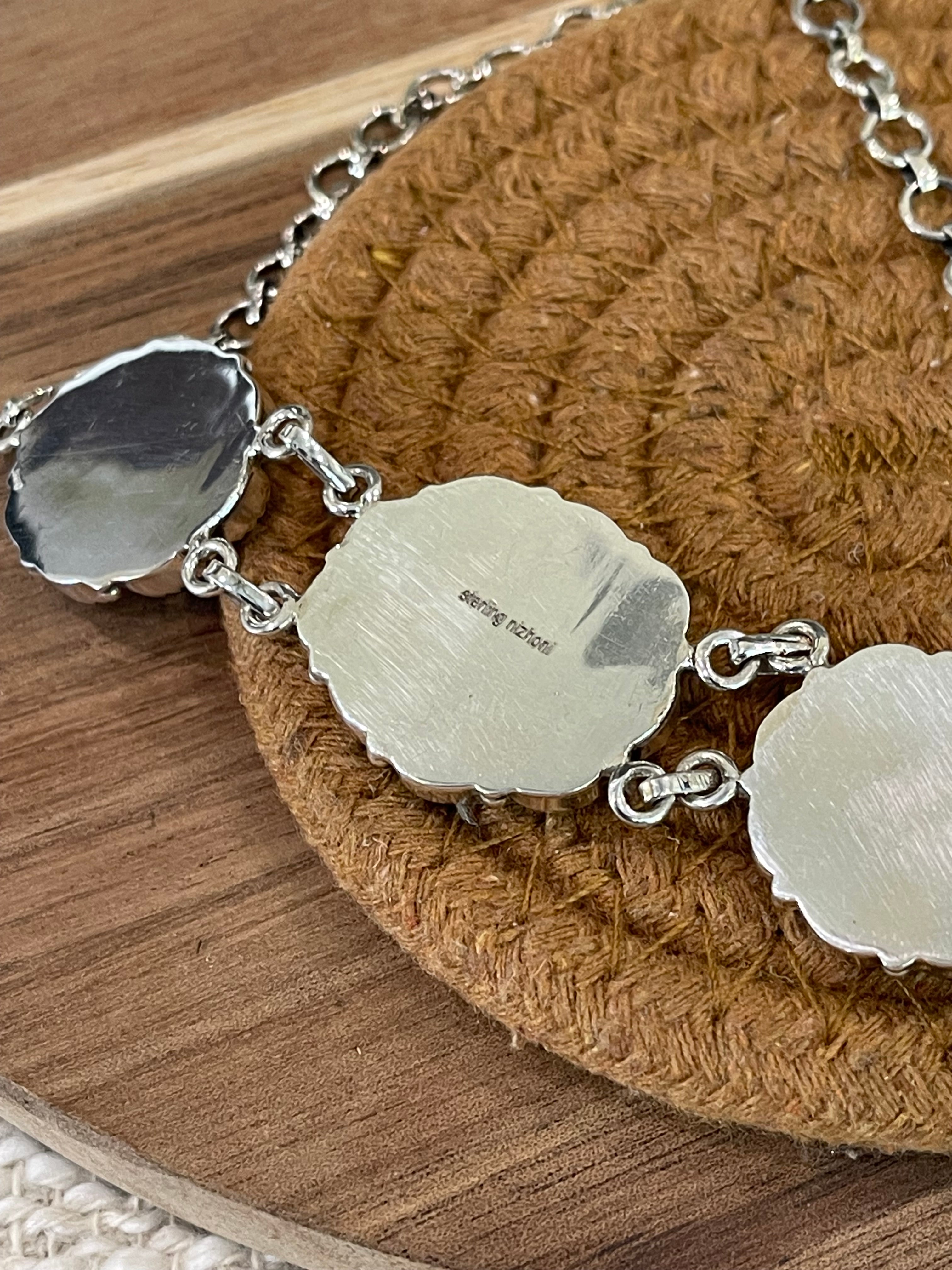 Beautiful Handmade Sterling Silver & Onyx Necklace And Earring Set