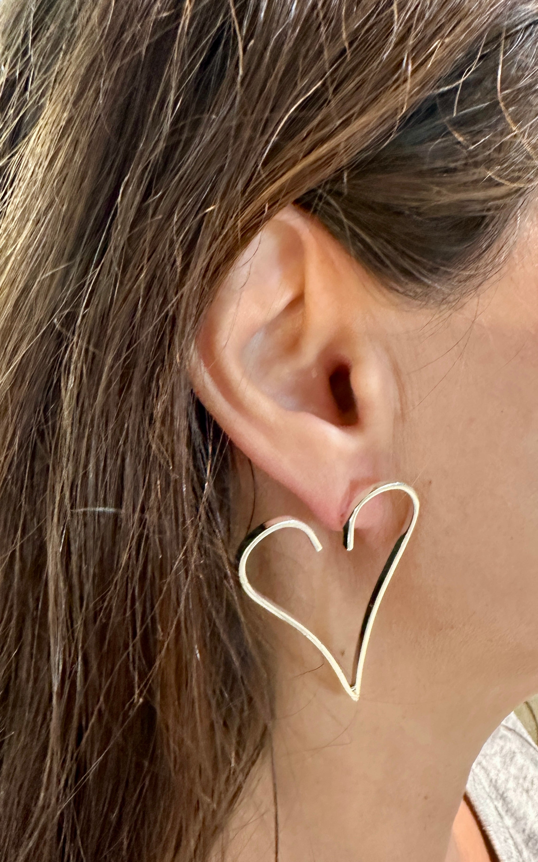 Freeform Heart Earrings