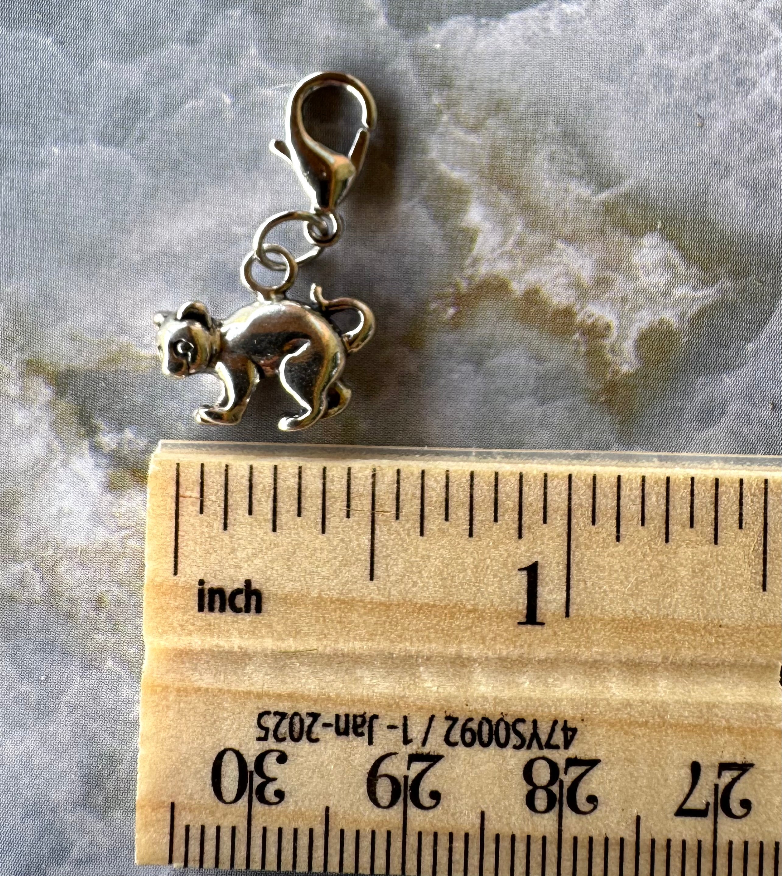 Handcrafted Sterling Silver Cat Charm