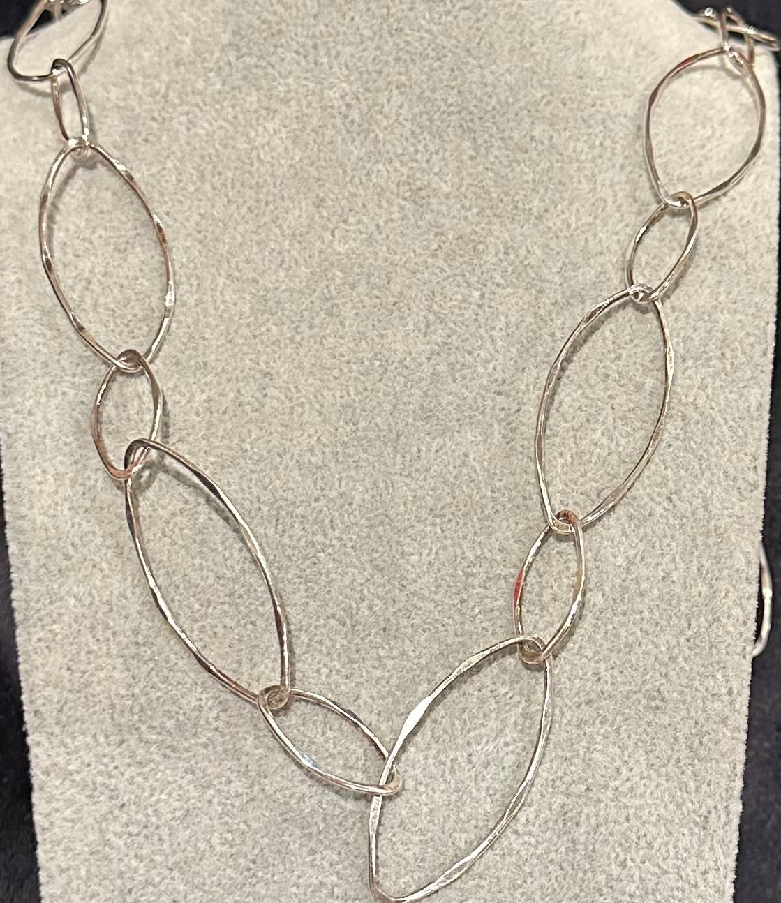 Dapped Ellioticals Sterling Silver Necklace