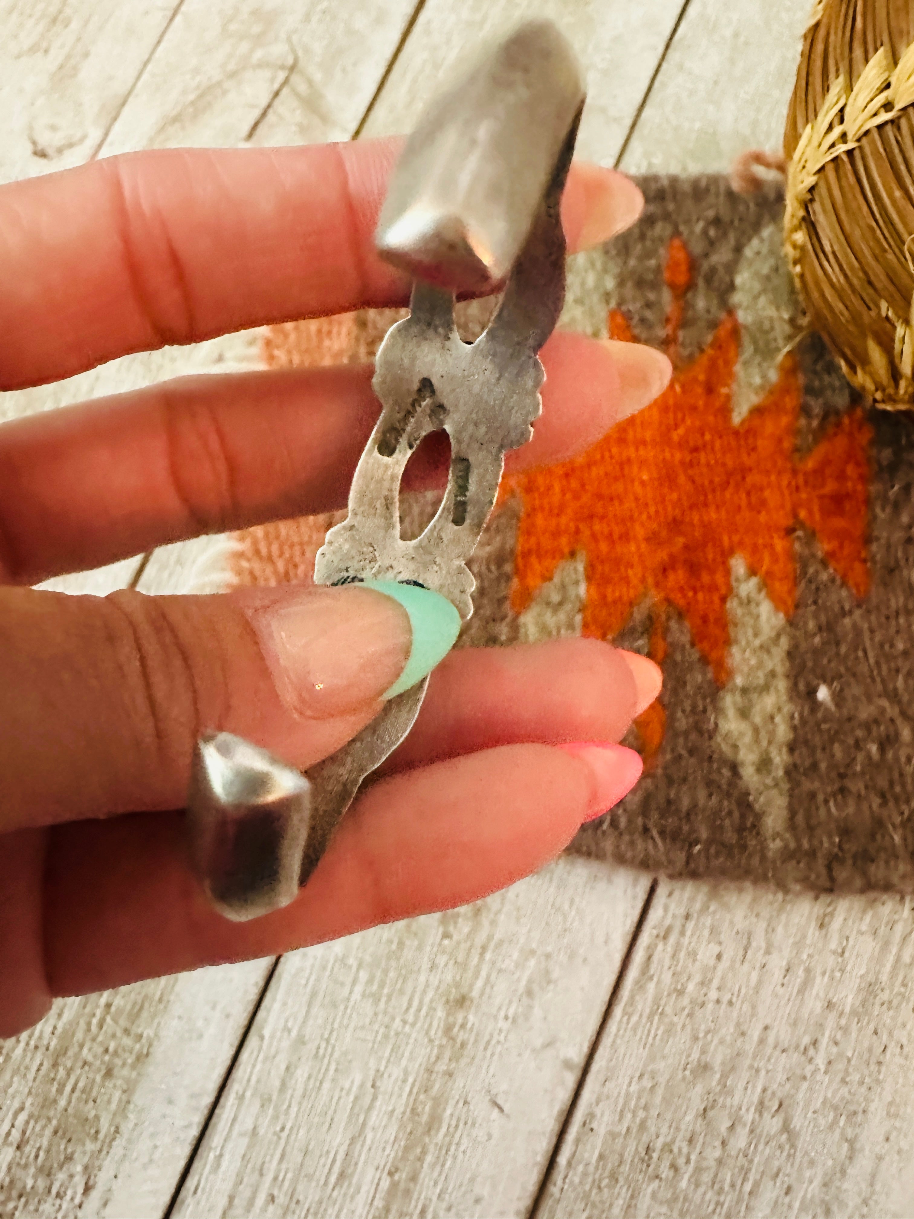 Handcrafted Spiny Oyster & Sterling Silver Cuff Bracelet by Chimney Butte