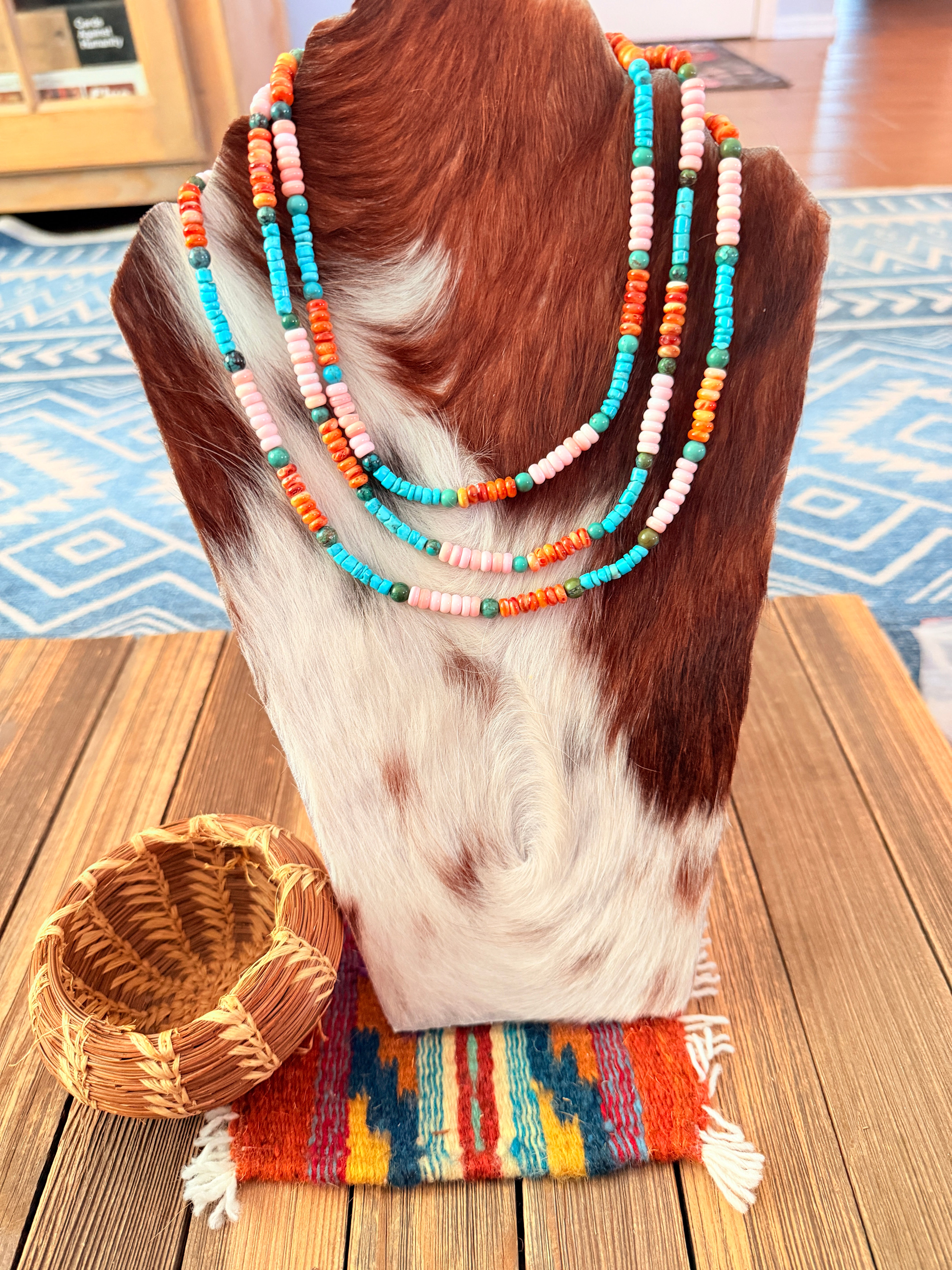 Handcrafted Multi Stone & Sterling Silver Beaded Necklace