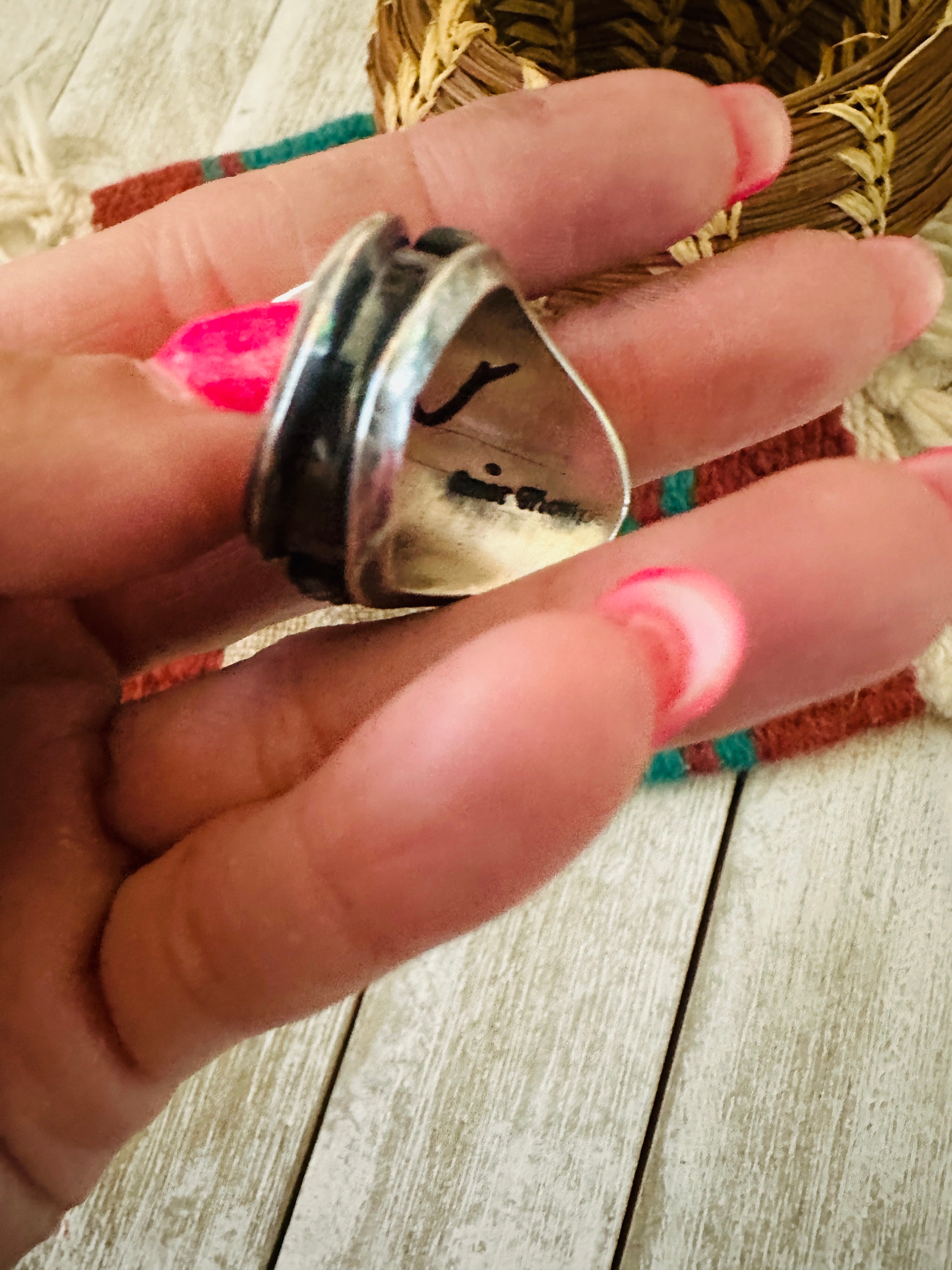 Handcrafted Sterling Silver & Multi Stone Cluster Ring Size 8 by Emer Thompson