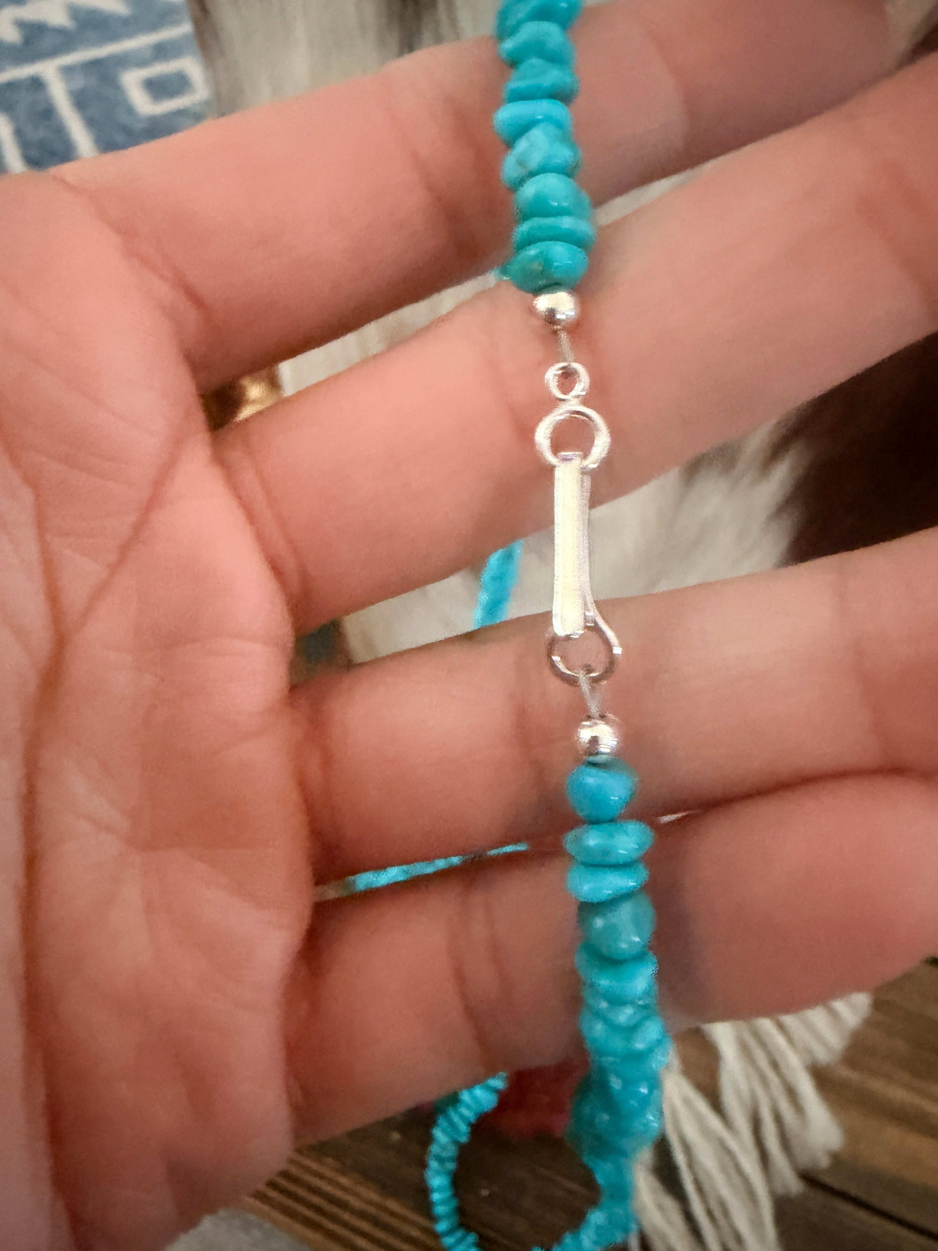 Handcrafted Turquoise 30" Beaded Necklace