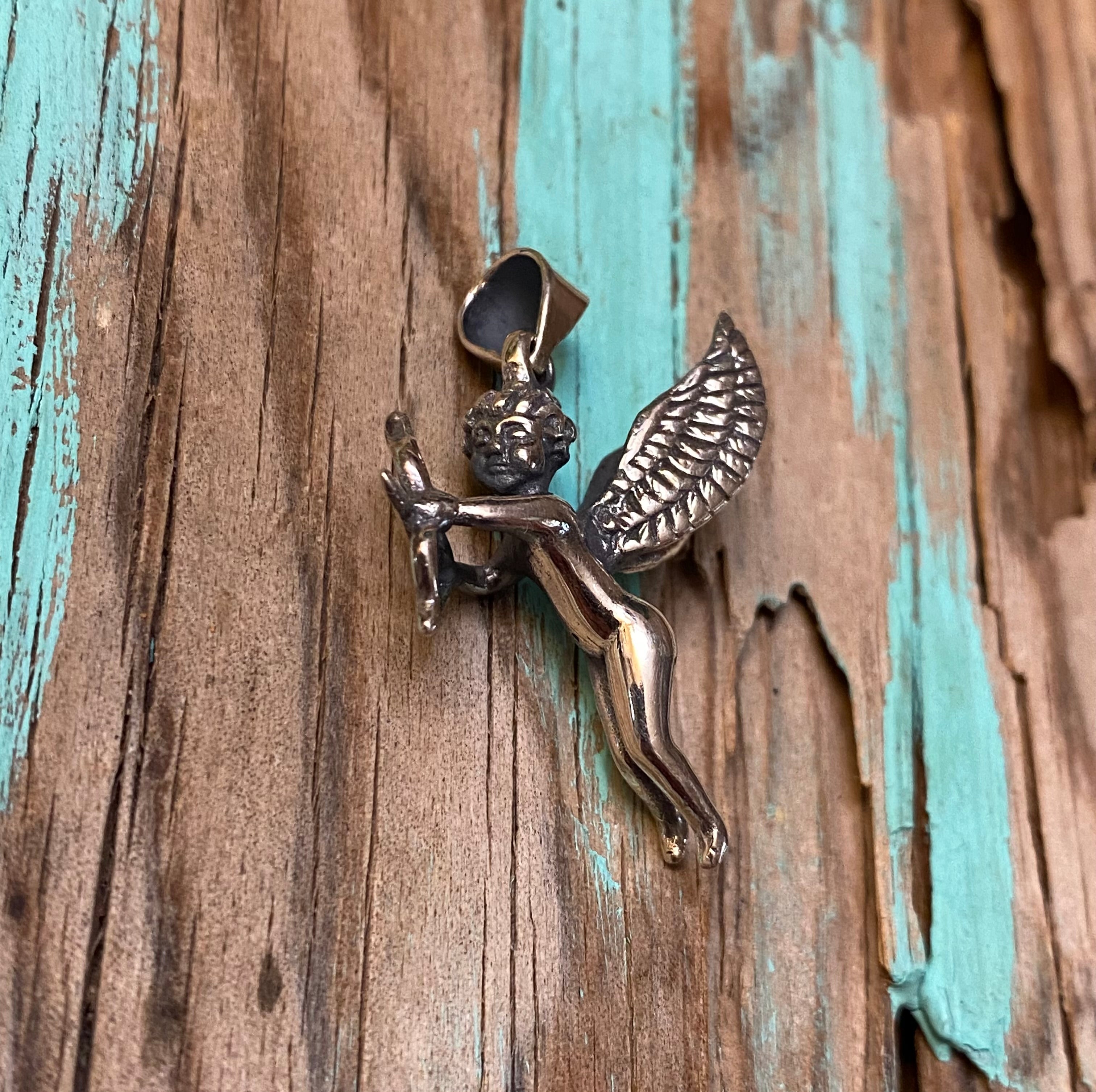Sterling Silver Cupid Angel Pendant
