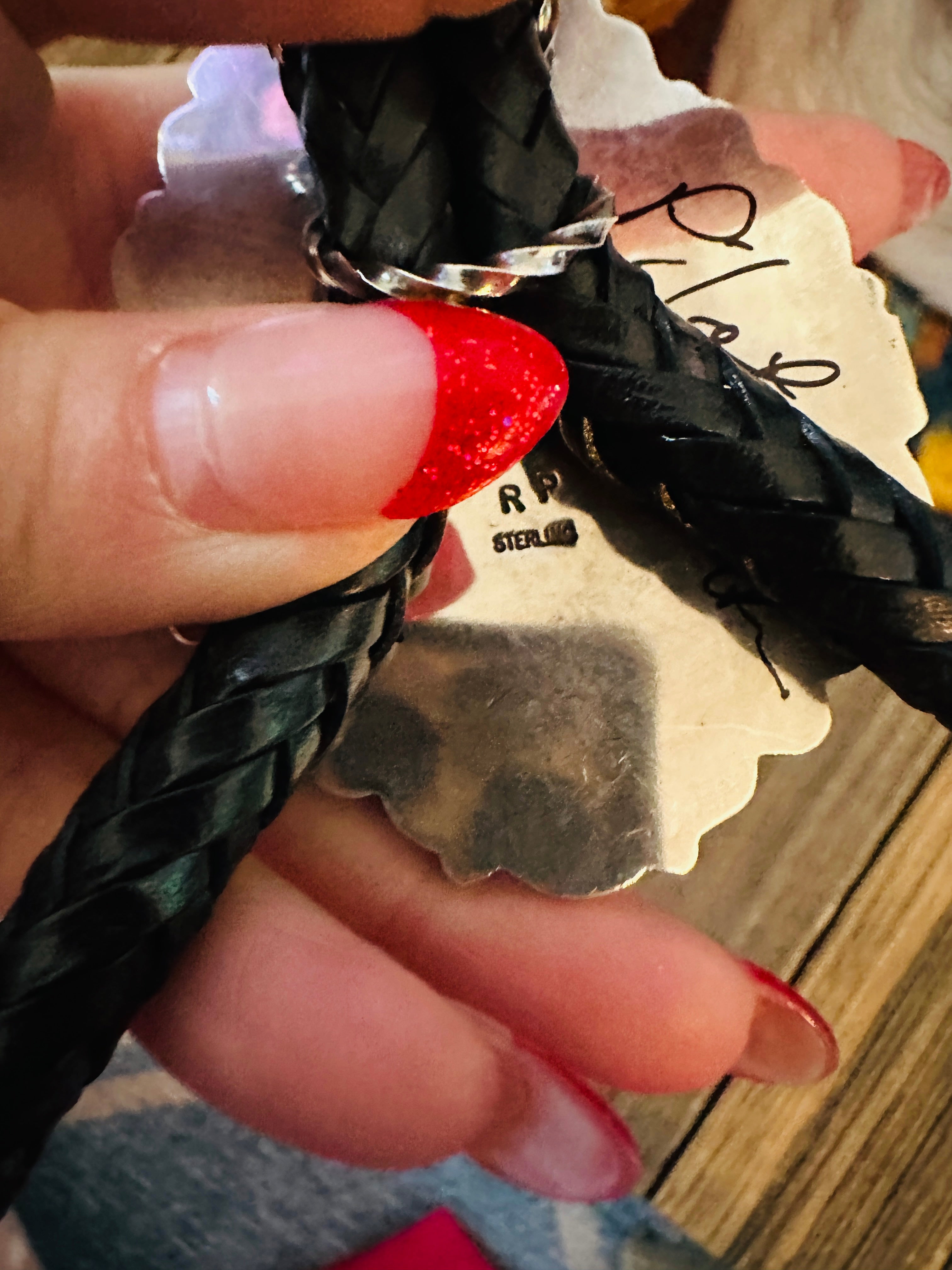 Handcrafted Sterling Silver & Pilot Mountain Turquoise Bolo Tie by Rosella Paxson