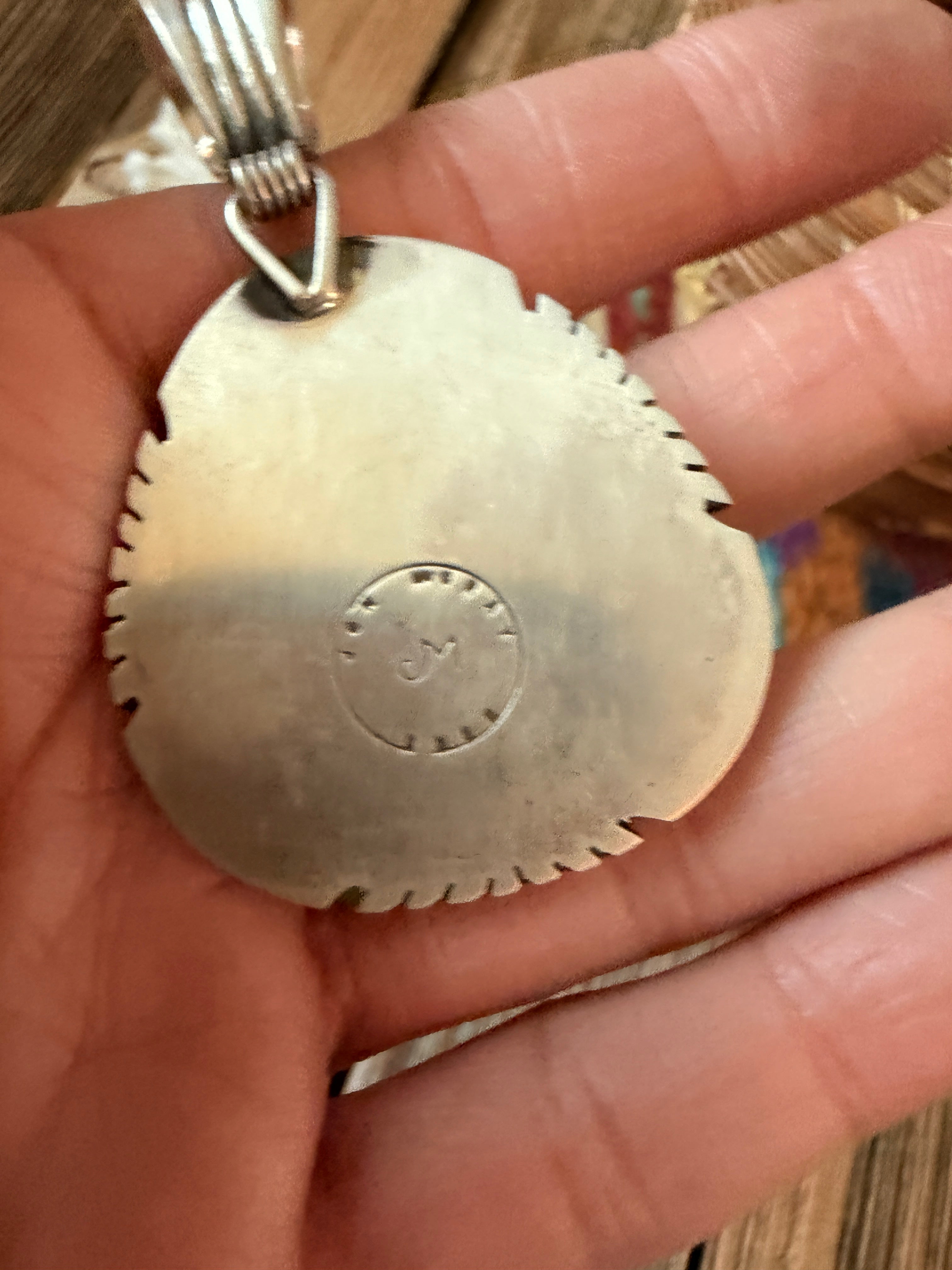 Handcrafted Sterling Silver & Turquoise Pendant by Jon McCray
