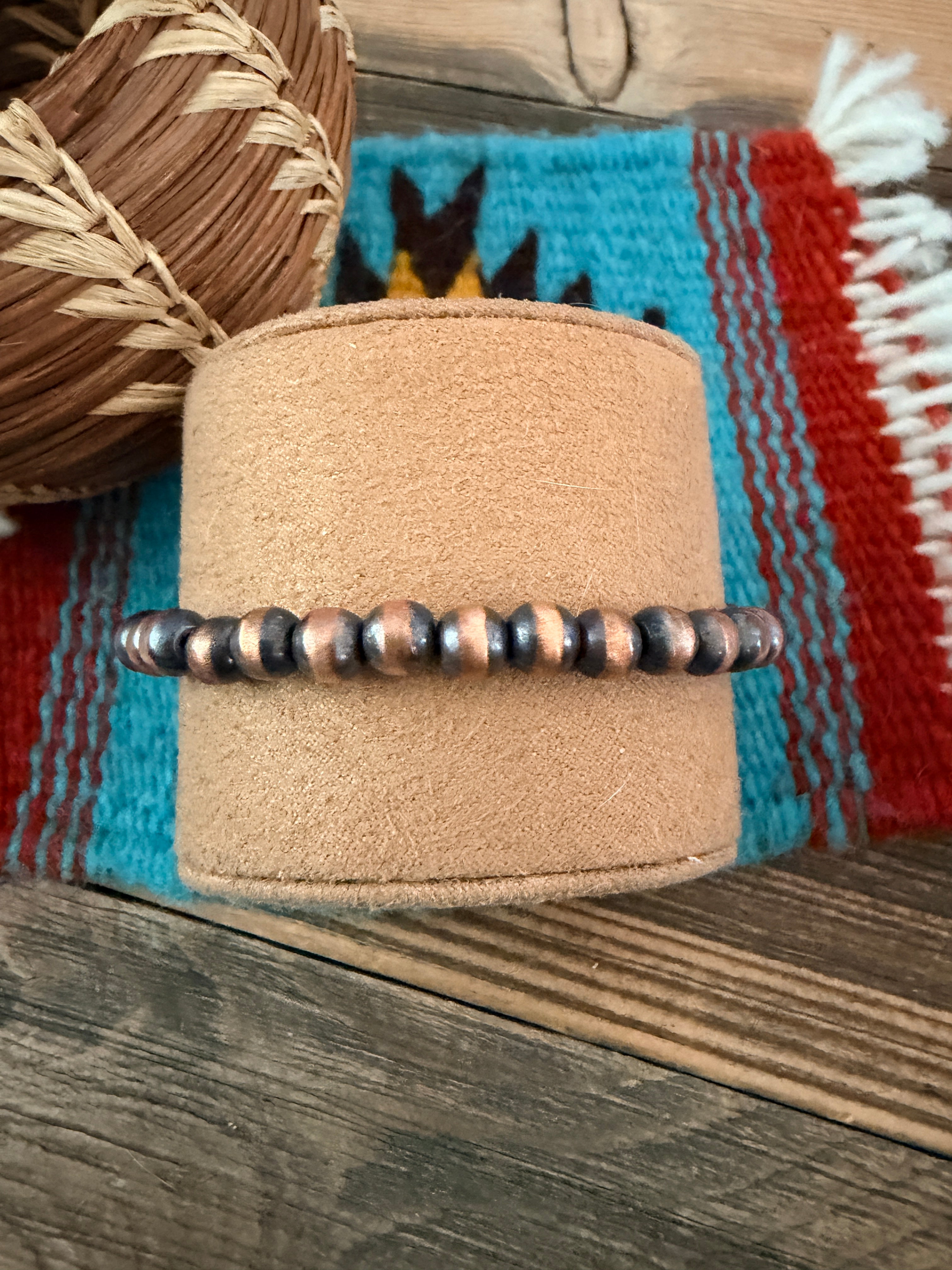 Handcrafted Copper Beaded Bracelet