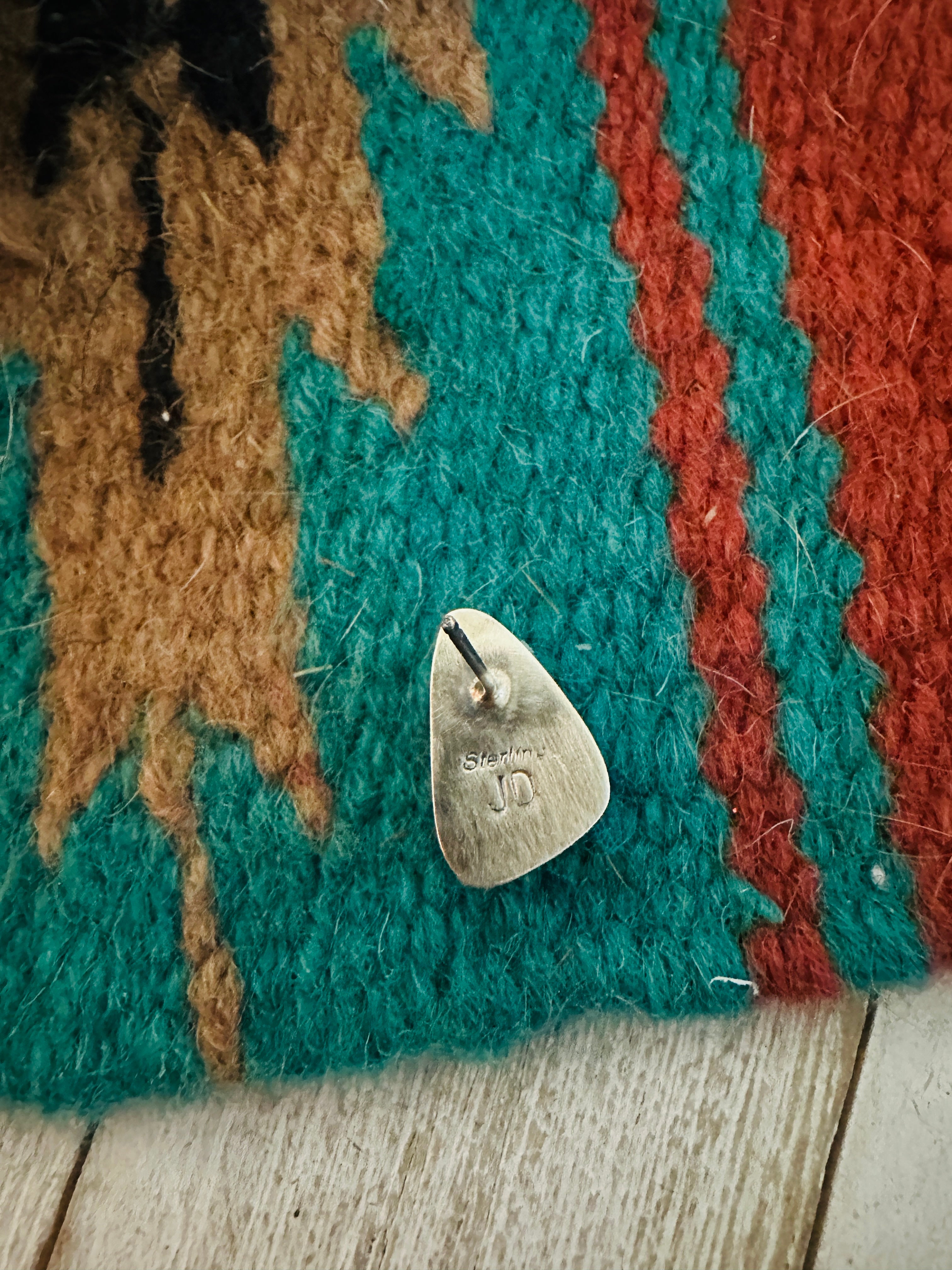 Navajo Sterling Silver & Turquoise Post Earrings