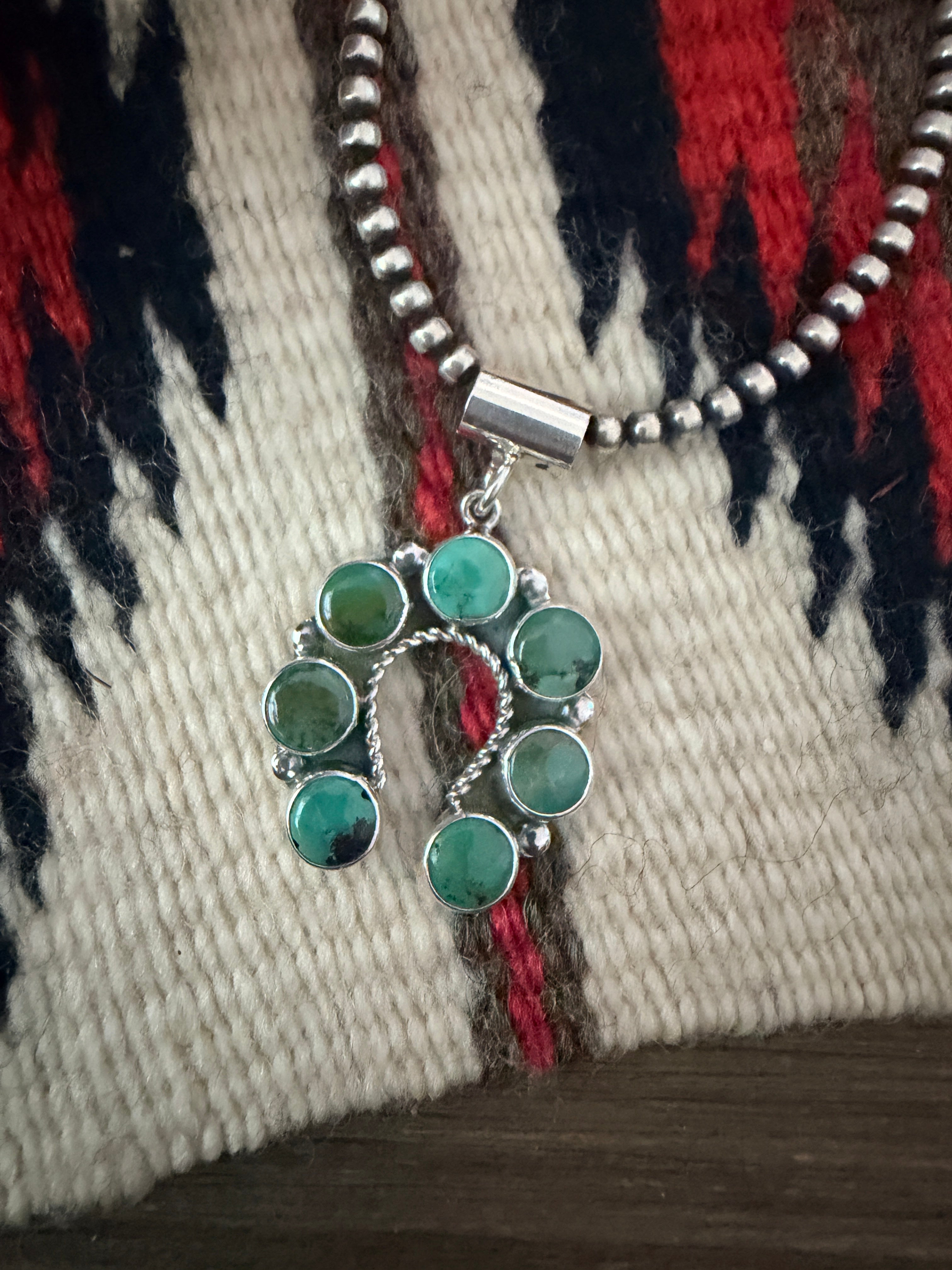 Handcrafted Sterling Silver & Turquoise Naja Pendant by Martin Perry