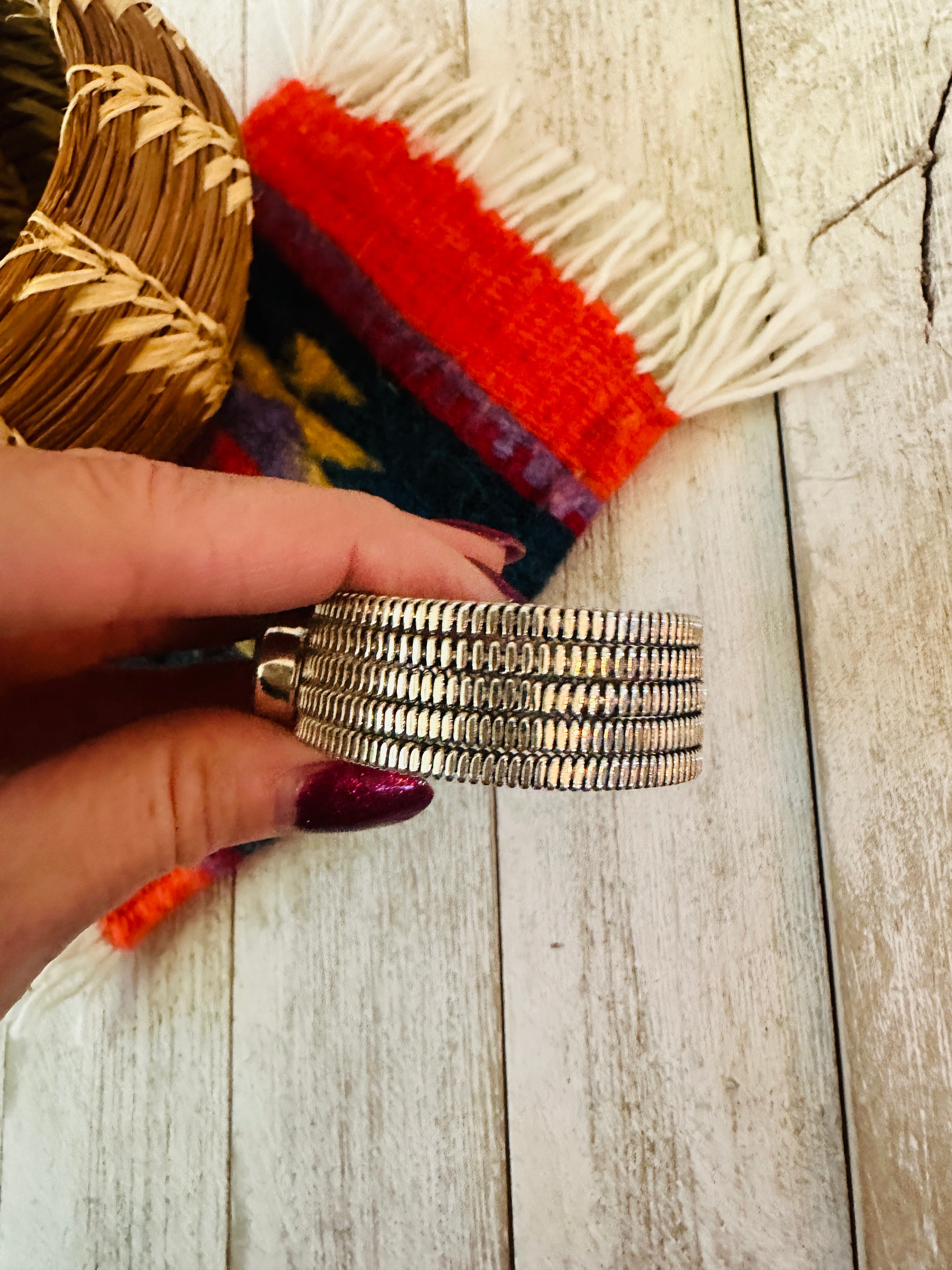 Navajo Royston Turquoise & Sterling Silver Cuff Bracelet