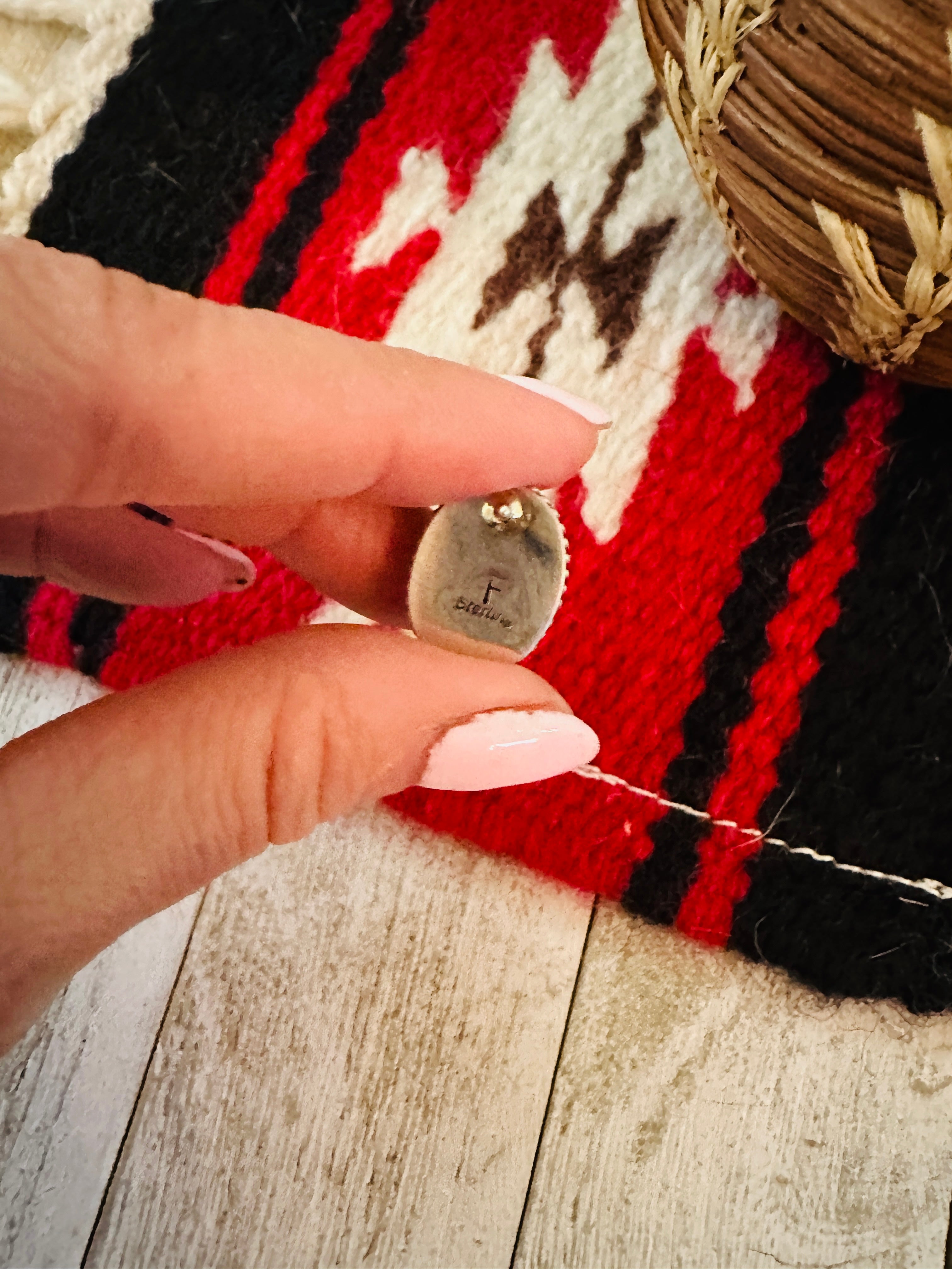 Handcrafted Sterling Silver & Spice Stud Earrings