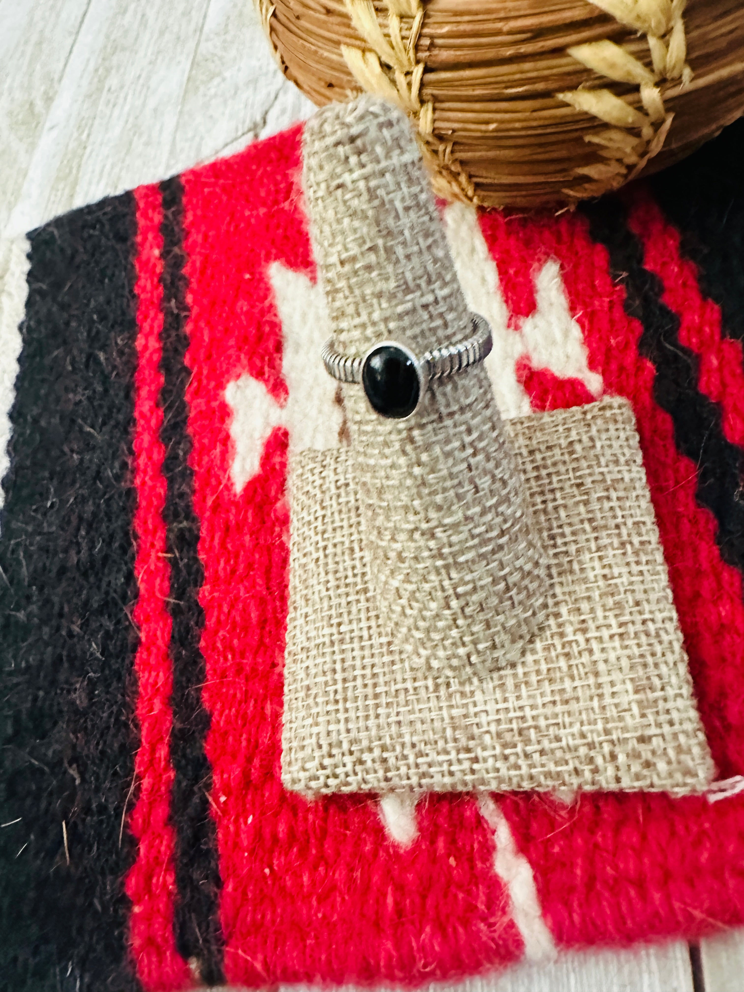 Handcrafted Black Onyx & Sterling Silver Ring